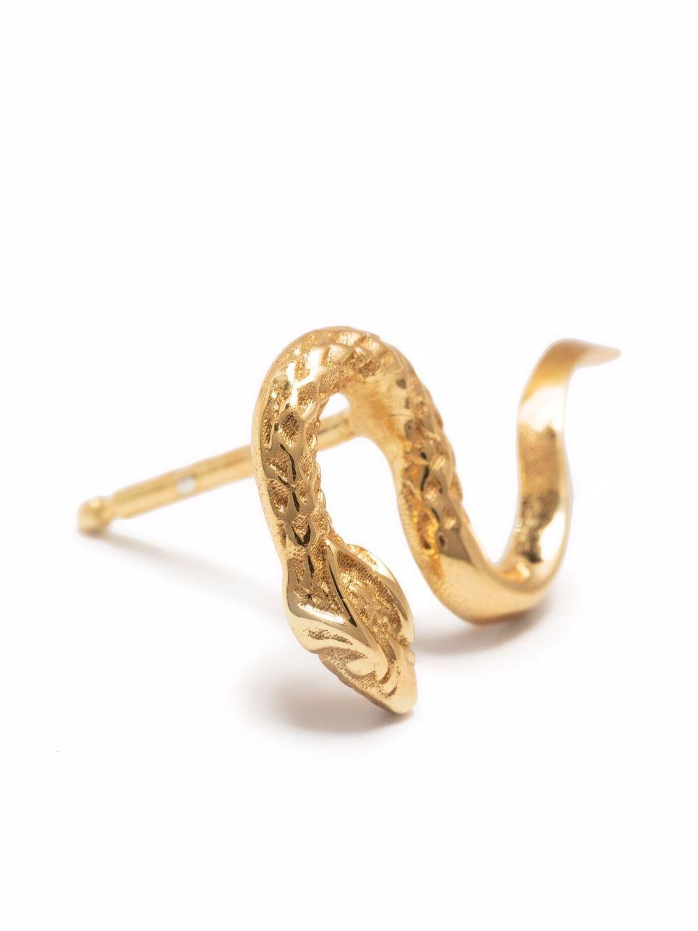Serpent gold-plated earrings Product Image