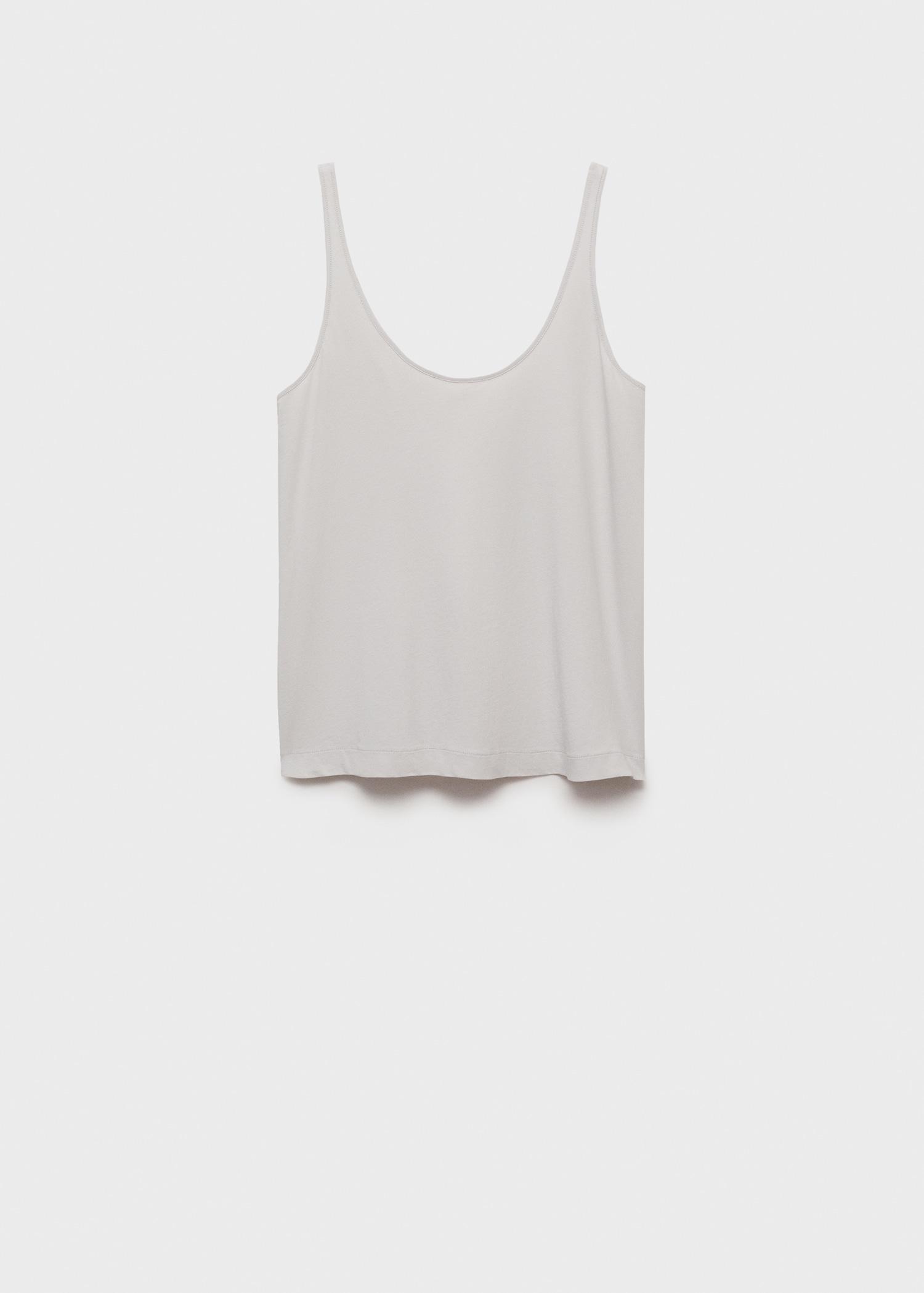Pajama top with straps - Women | MANGO USA Product Image