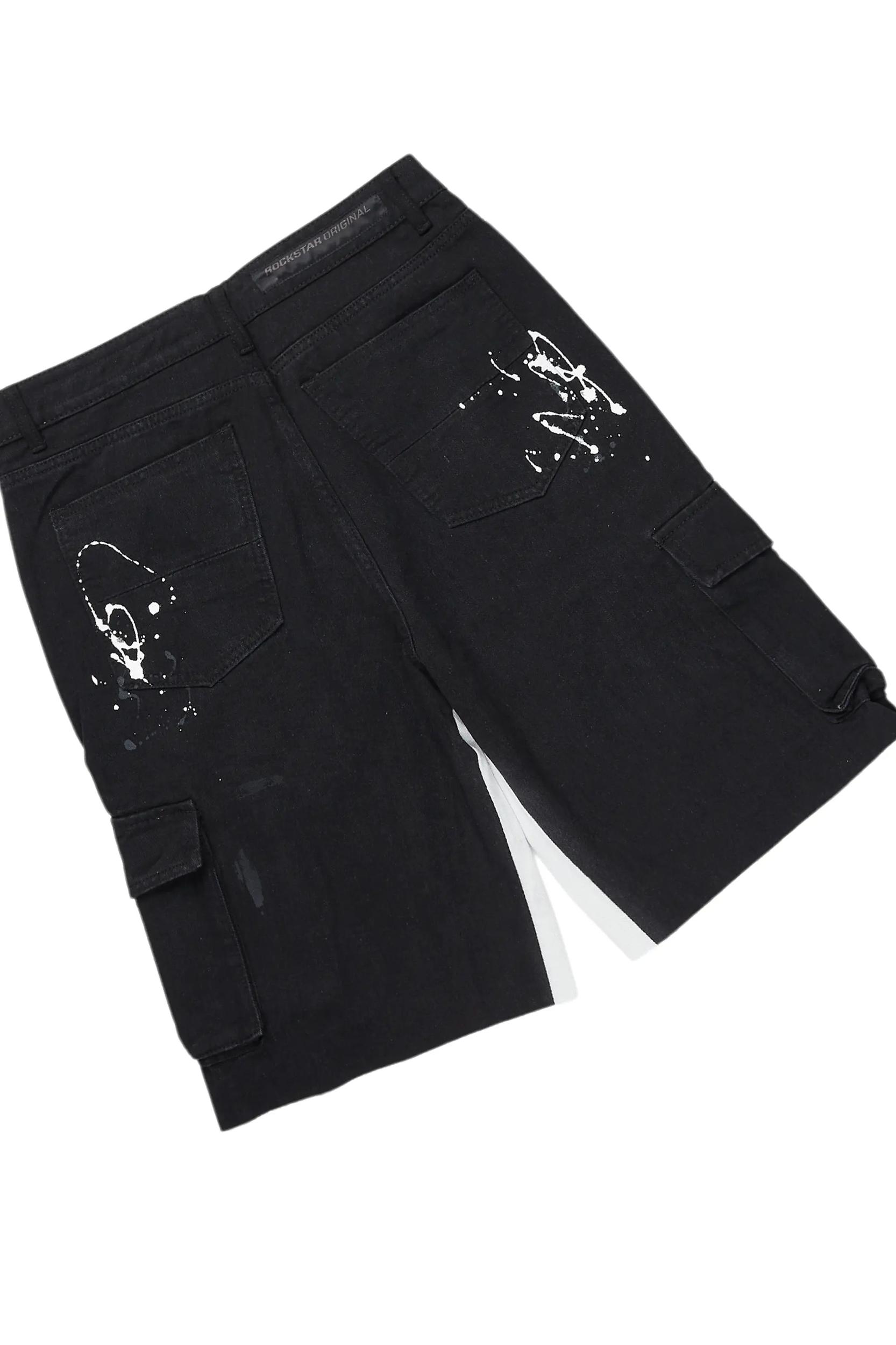 Amos Black T-Shirt/Denim Short Set Male Product Image