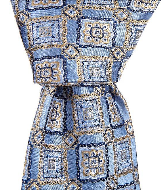 Hickey Freeman Connected Medallion 3 1/4#double; Woven Silk Tie Product Image