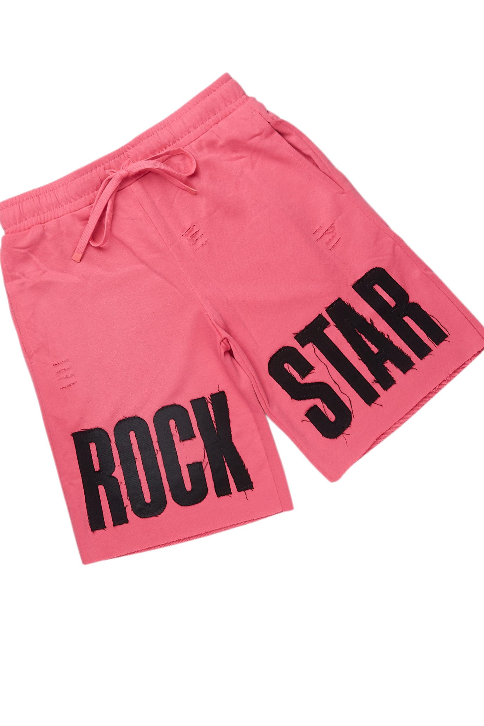Shantrice Pink/Black T-Shirt Short Set Female Product Image