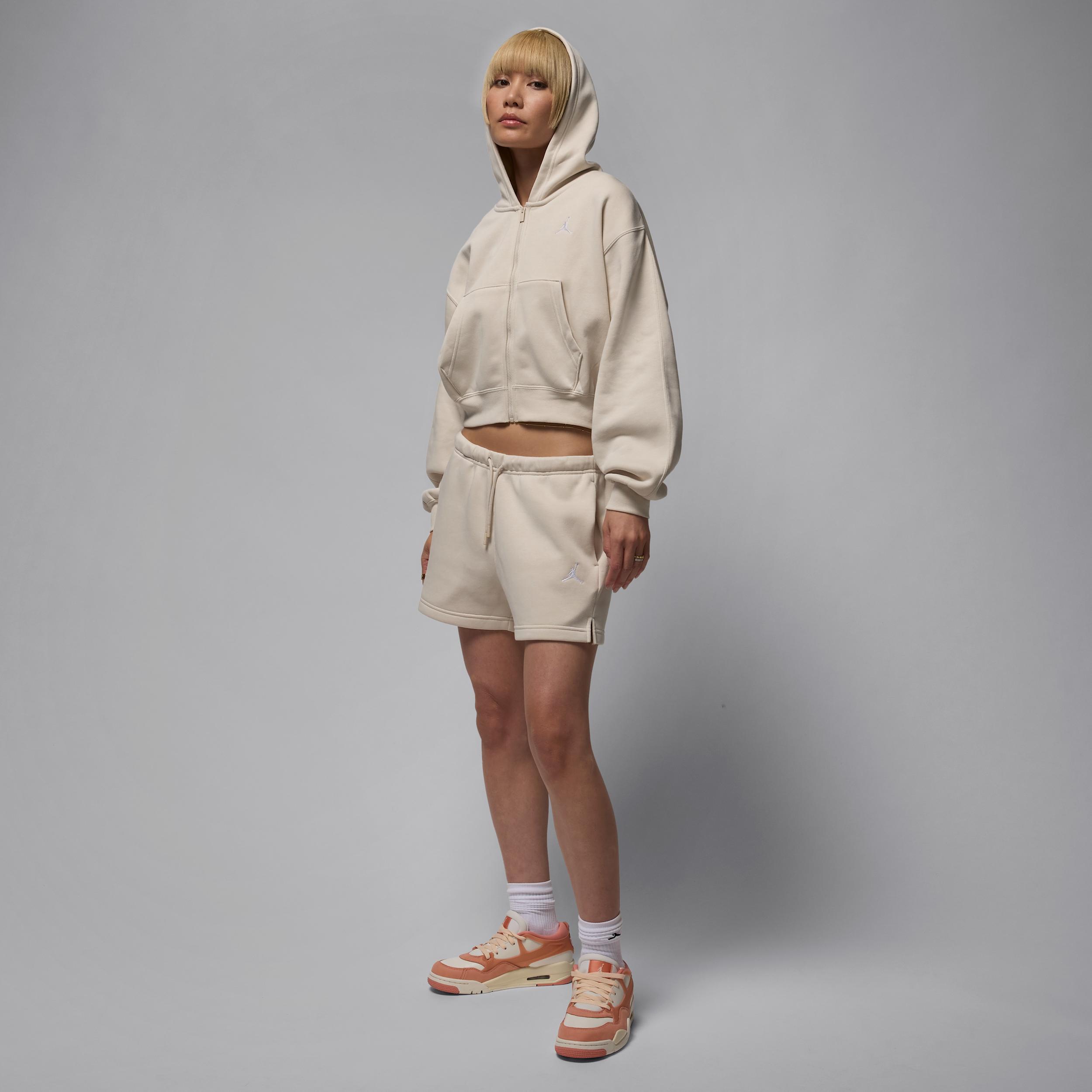 Womens Jordan Brooklyn Fleece Cropped Full-Zip Hoodie | IH3351-104 Product Image