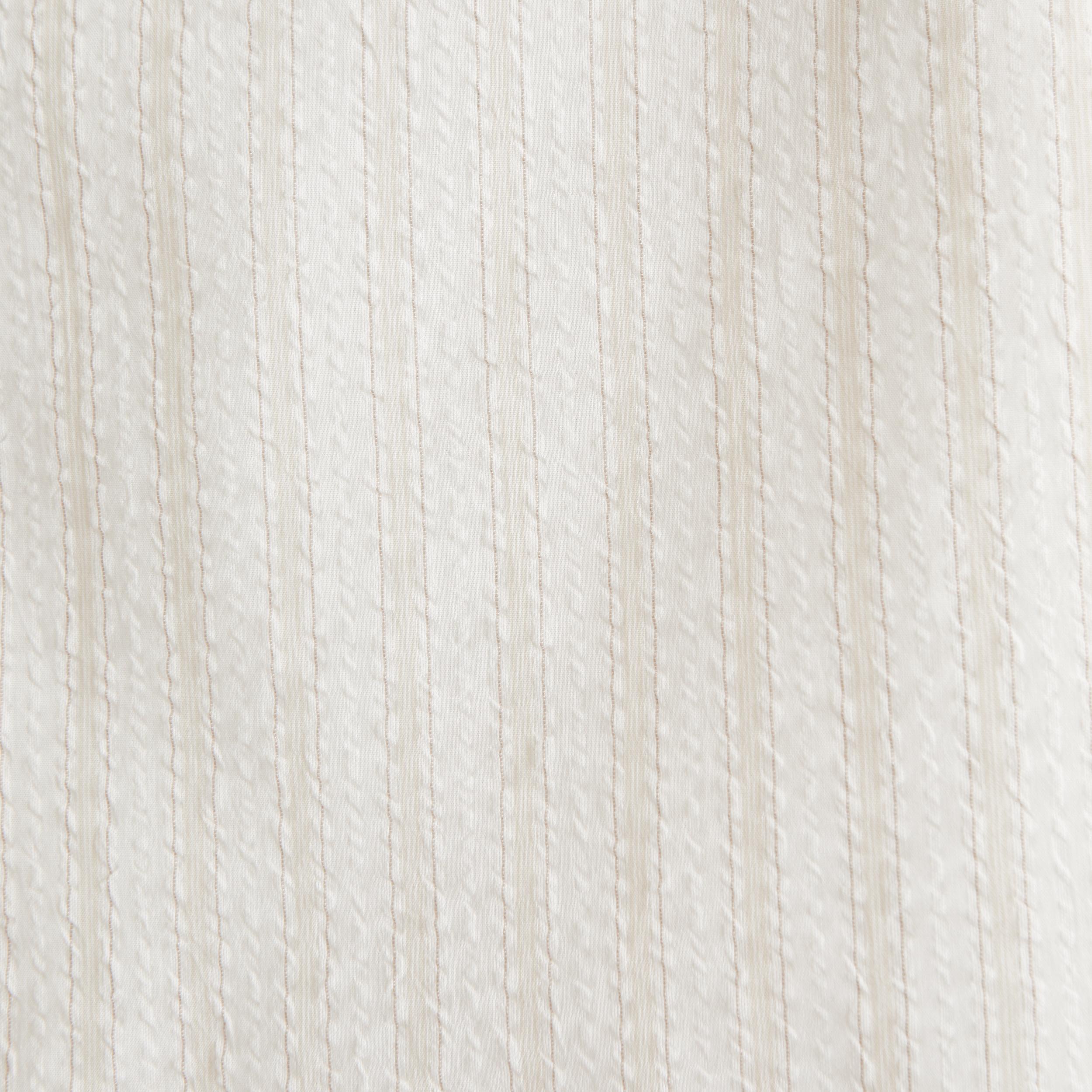 Camp Collar Cropped Seersucker Shirt Product Image