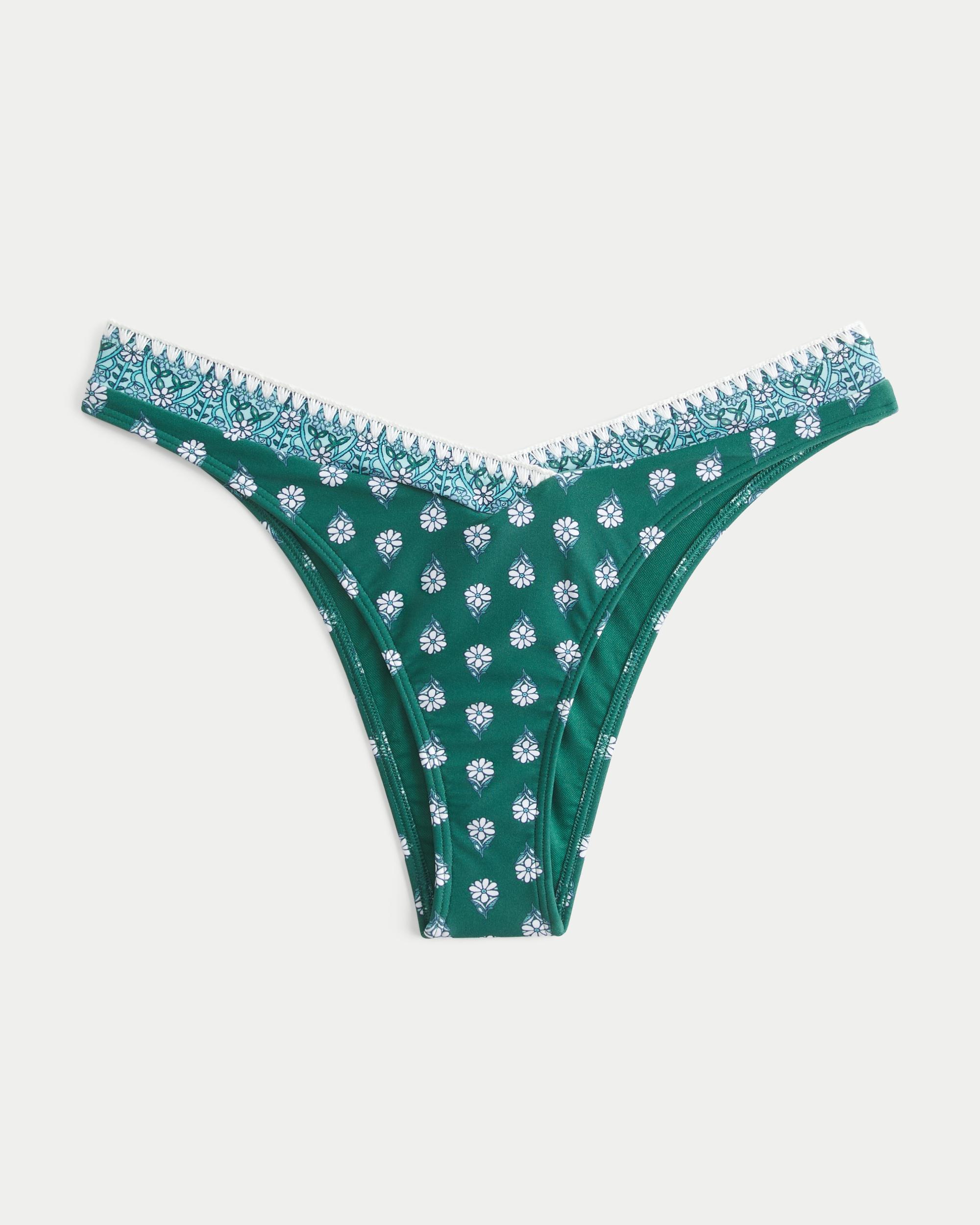Ribbed High-Leg V-Waist Cheekiest Bikini Bottom Product Image