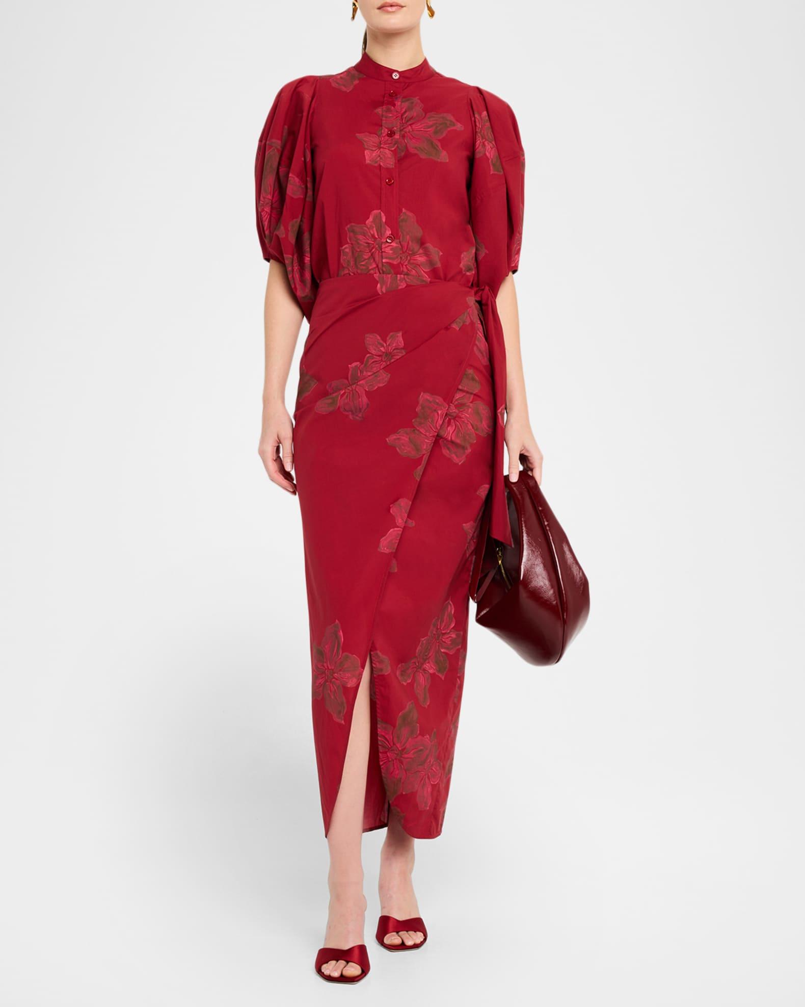 Ewa Floral-Print Maxi Wrap Skirt Product Image