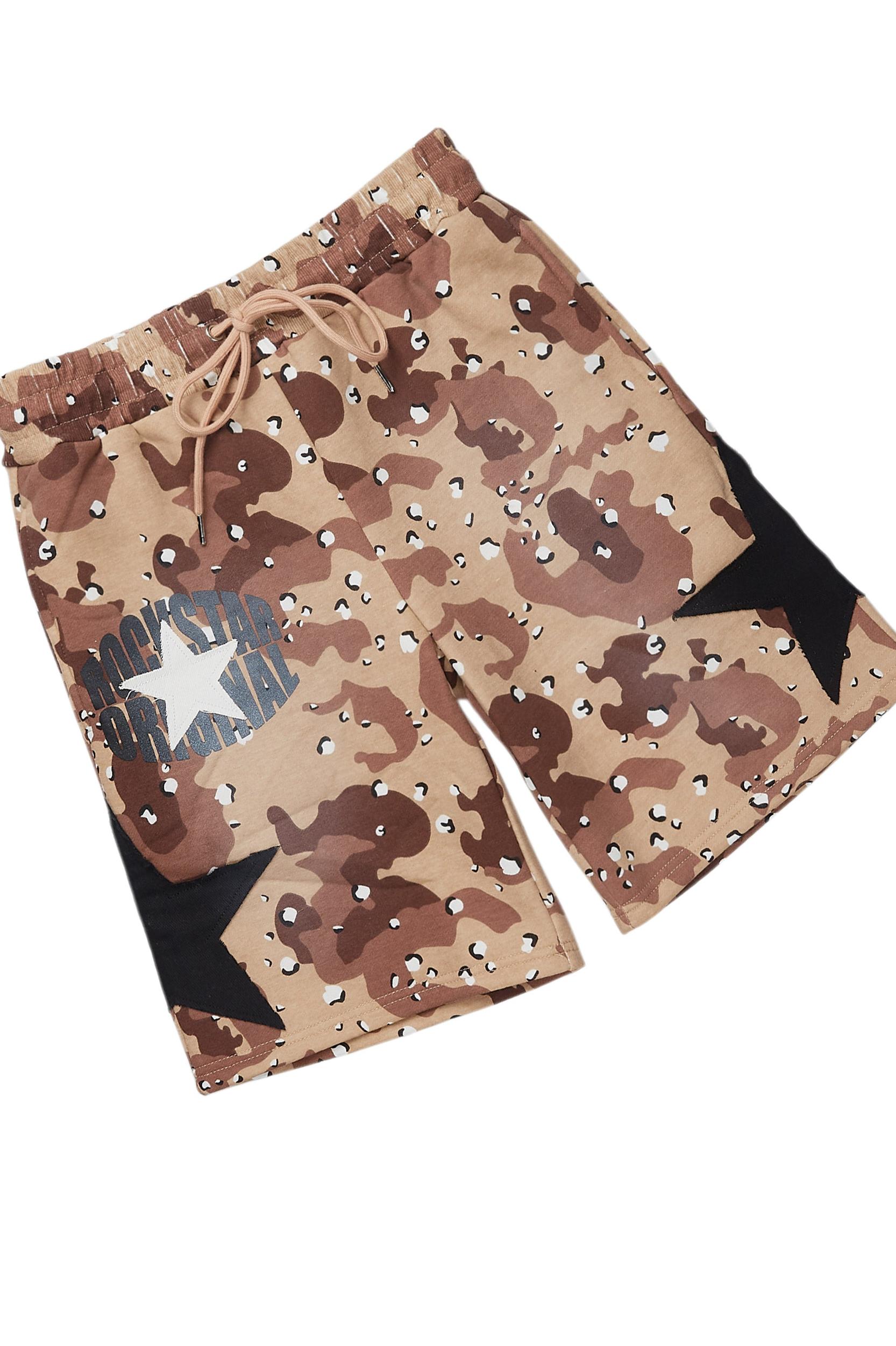 Sarge Vintage Black/Desert Camo T-Shirt/Short Set Male Product Image