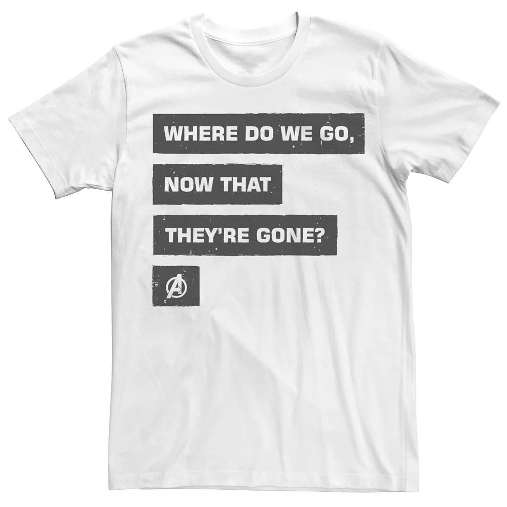 Mens Marvel Avengers: Endgame Gone Quote Tee Product Image