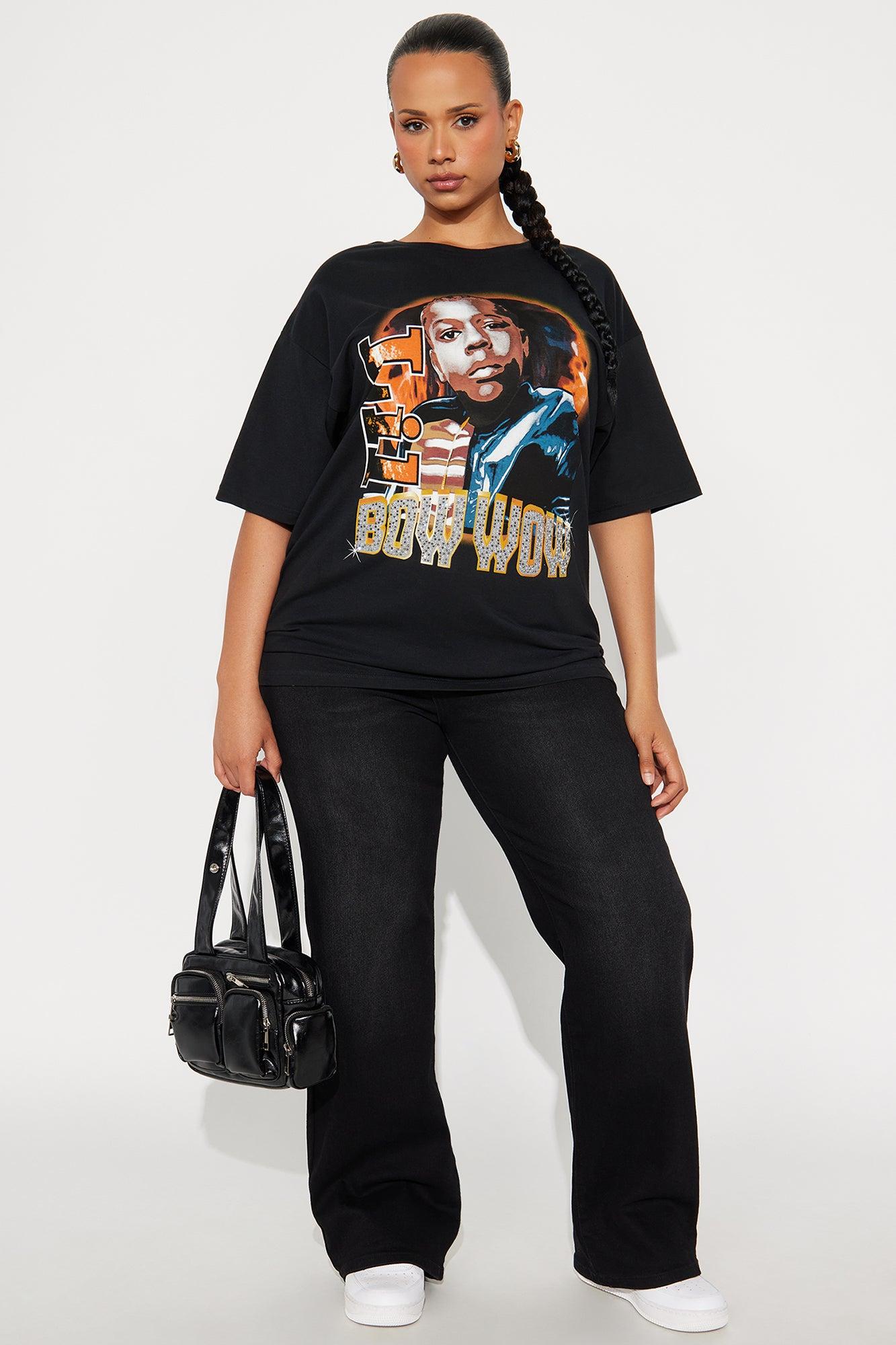 Bow Wow Rhinestone Tee - Black Female Product Image