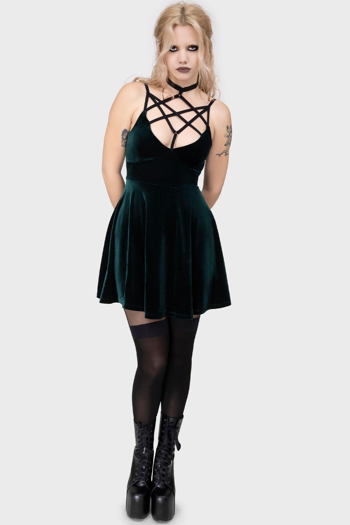 Magica Skater Dress [EMERALD] Female Product Image