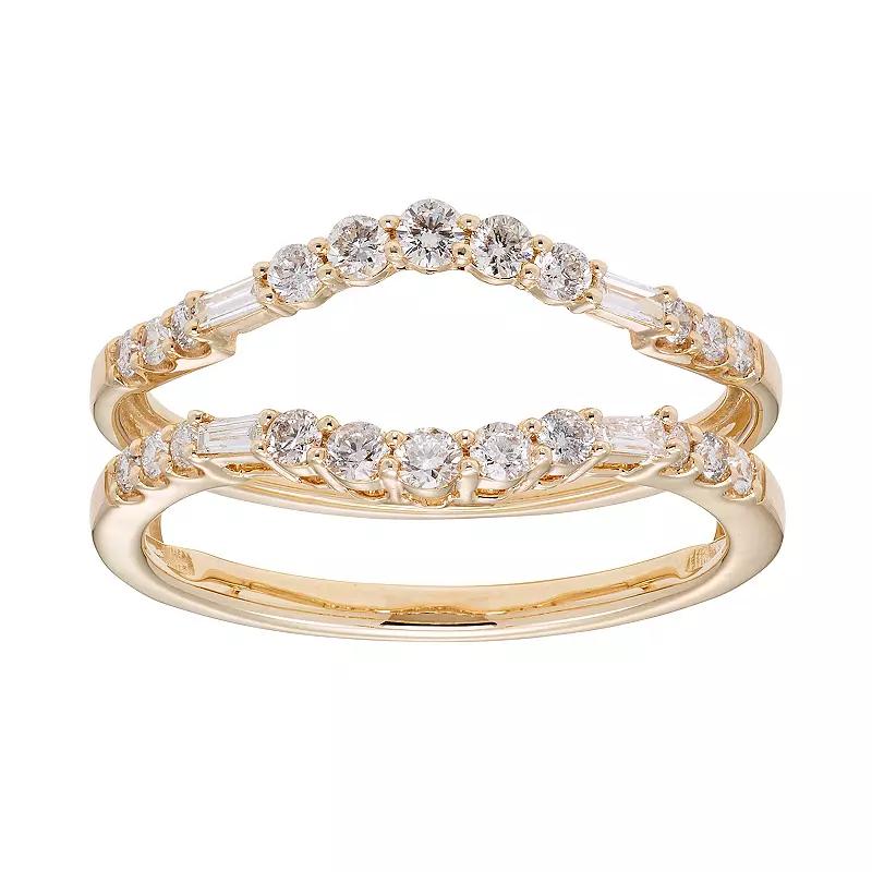 The Regal Collection 14k Gold 1/2 Carat T.W. Diamond Enhancer Wedding Ring, Women's, Size: 5, White Product Image