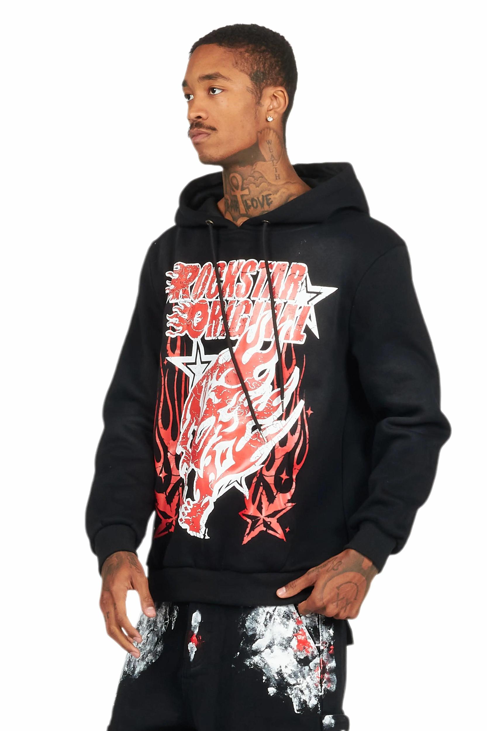 Smitty Black Graphic Hoodie Male Product Image