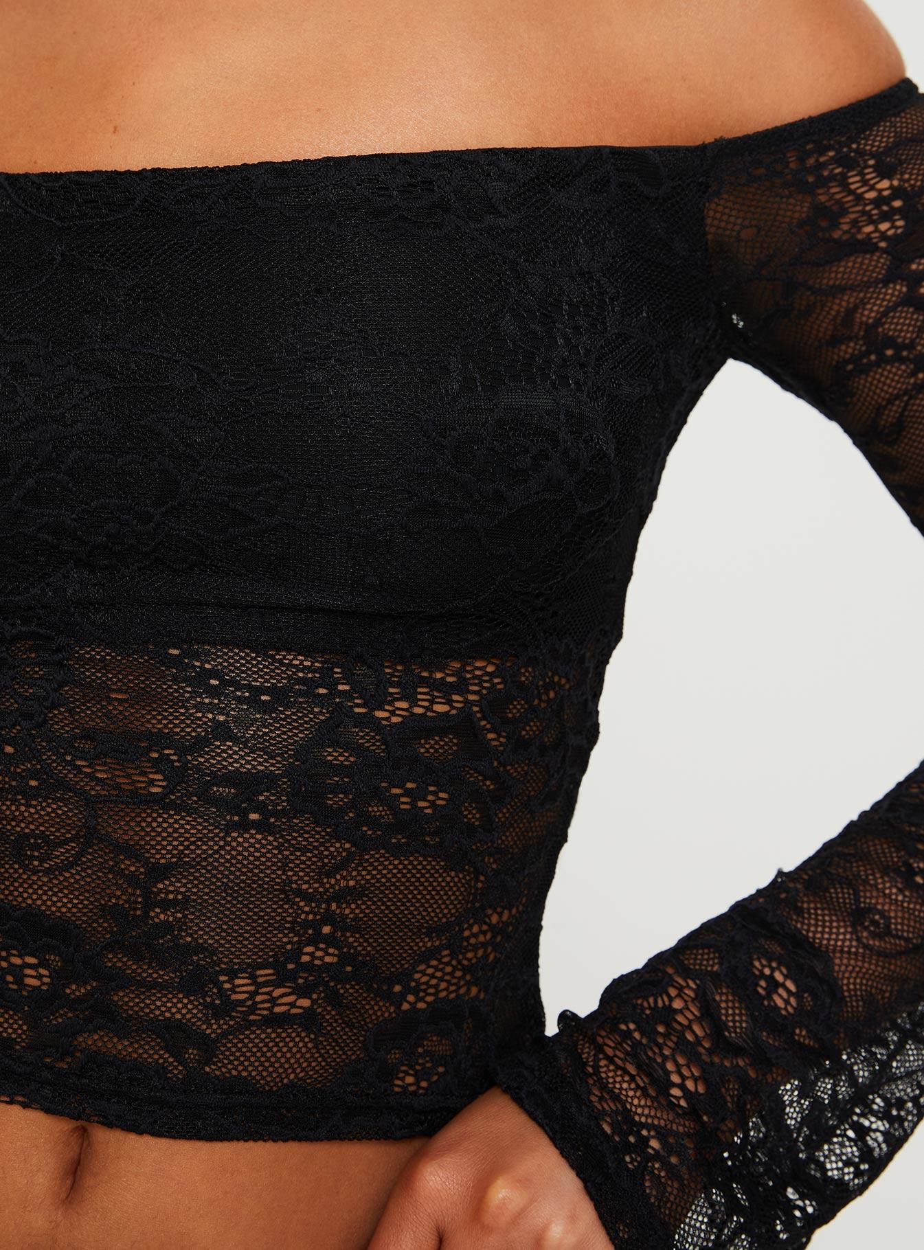 Charet Off The Shoulder Top Black Product Image