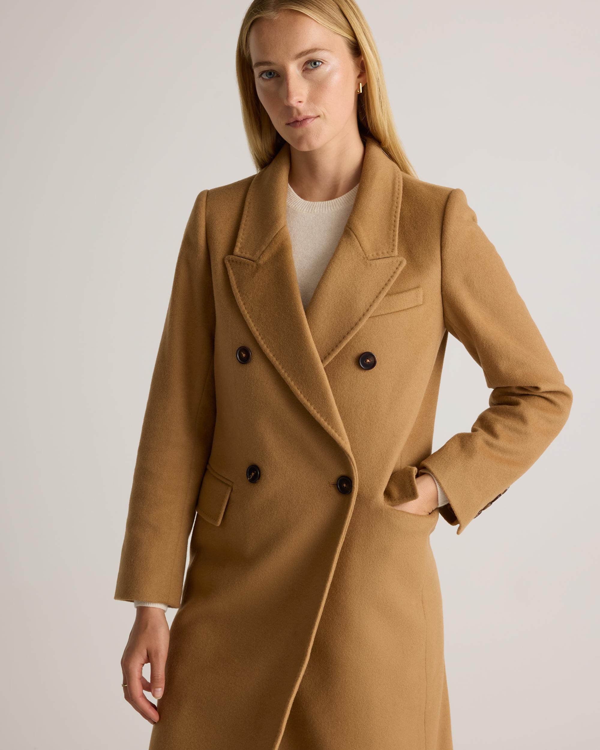 Quince | Women's Italian Wool Double-Breasted Coat Wool/Nylon Product Image