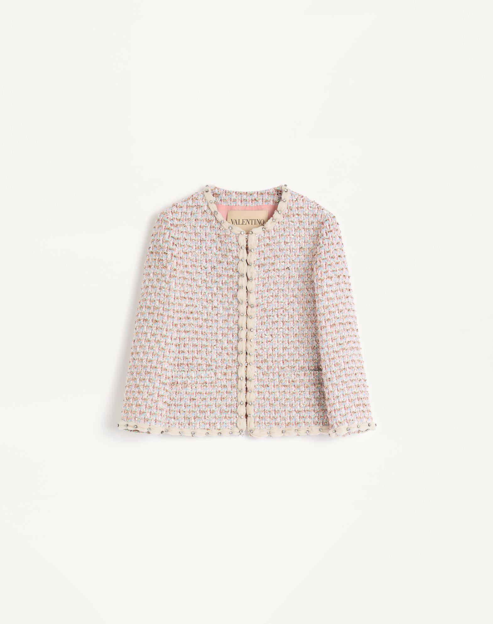 Embroidered Ribbon Tweed Jacket Product Image