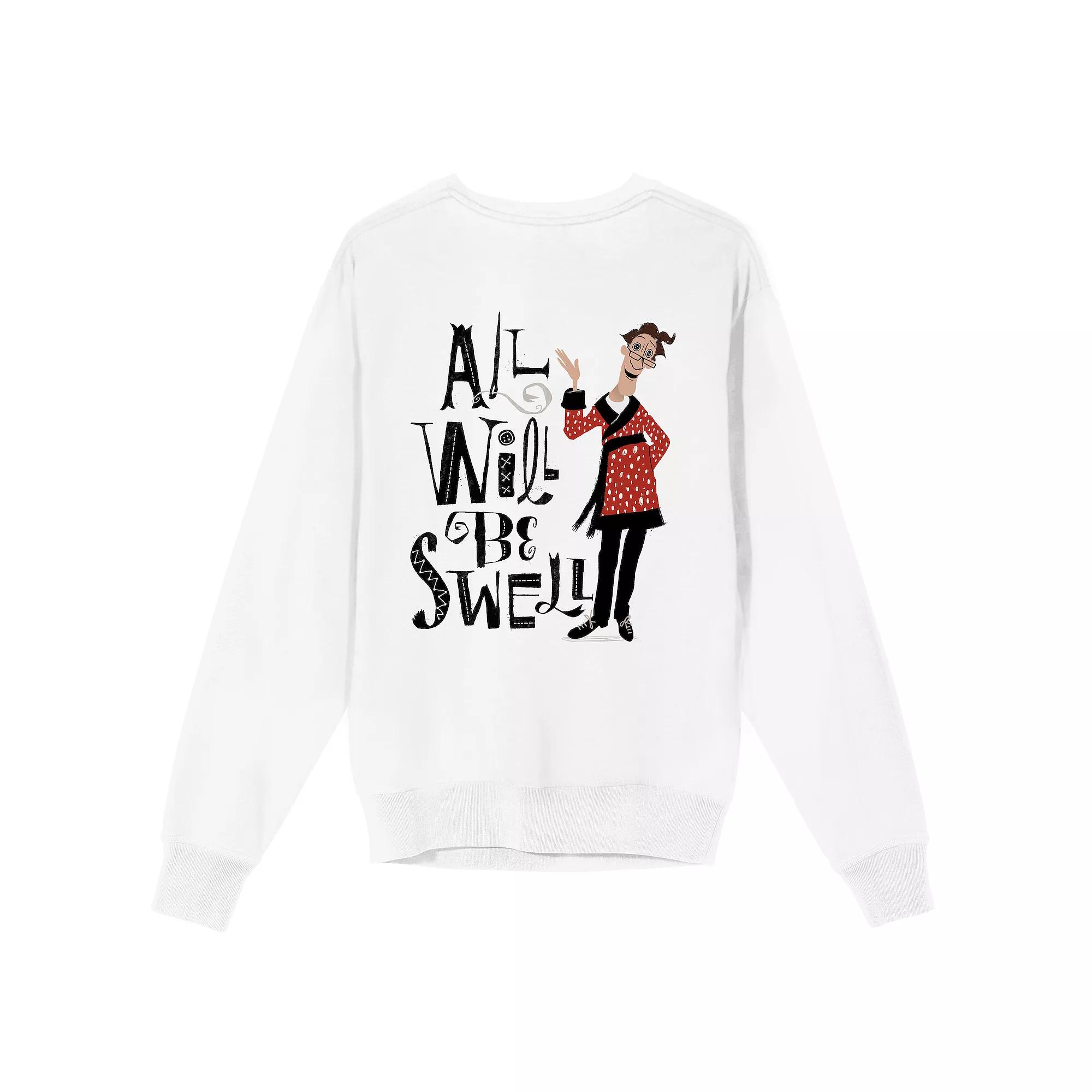 Men's Coraline All Will Be Swell Graphic Sweatshirt, Size: XXL, White Product Image