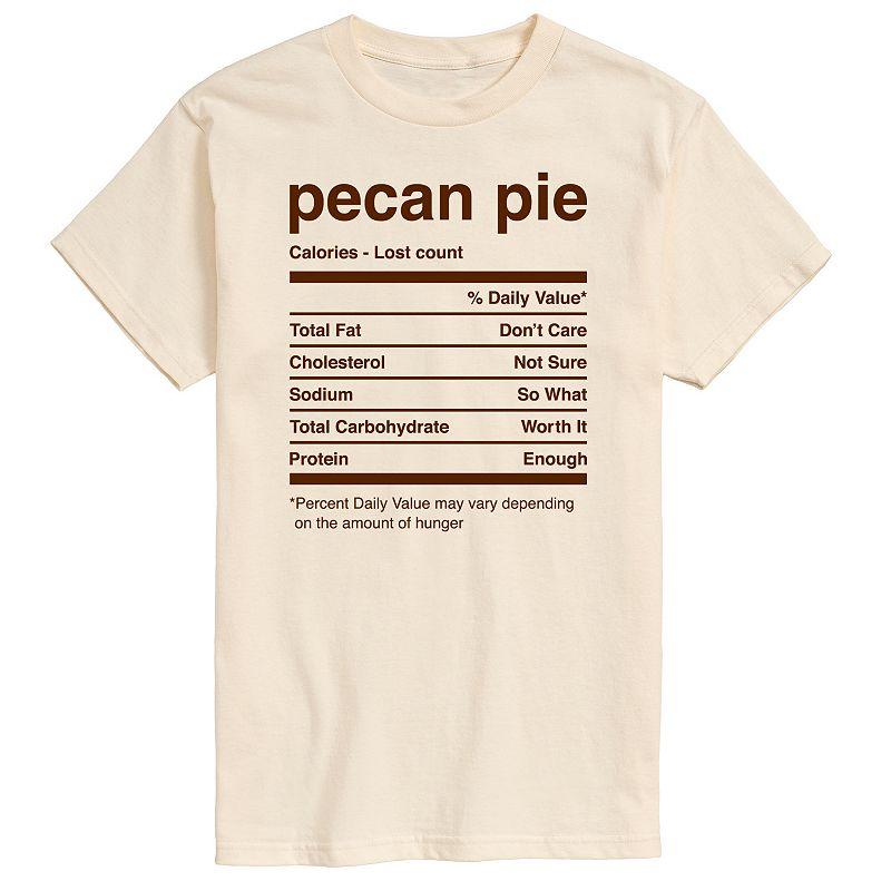 Men's Pecan Pie Nutritional Facts Graphic Tee,  Product Image