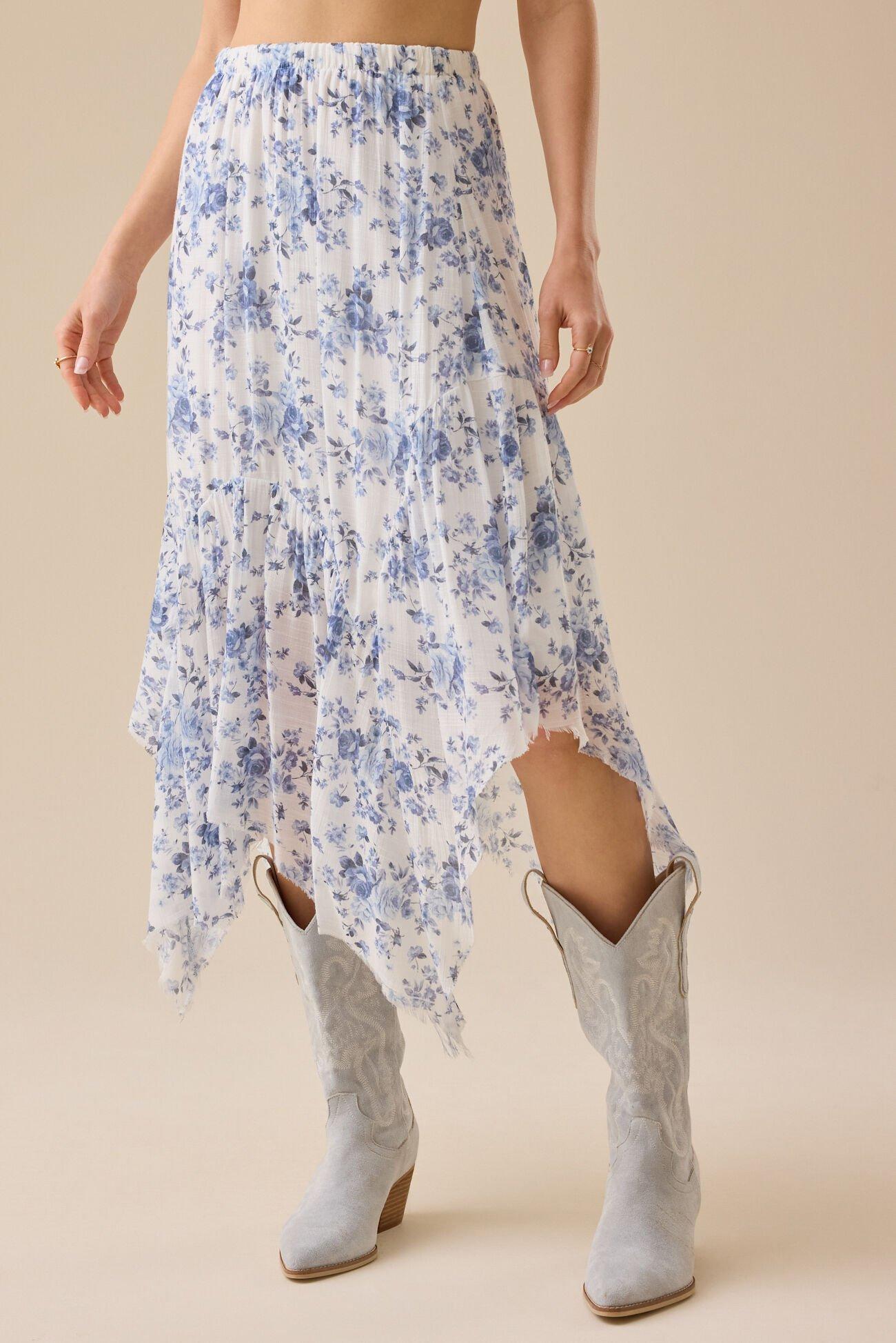 Embry Floral Midi Skirt Product Image