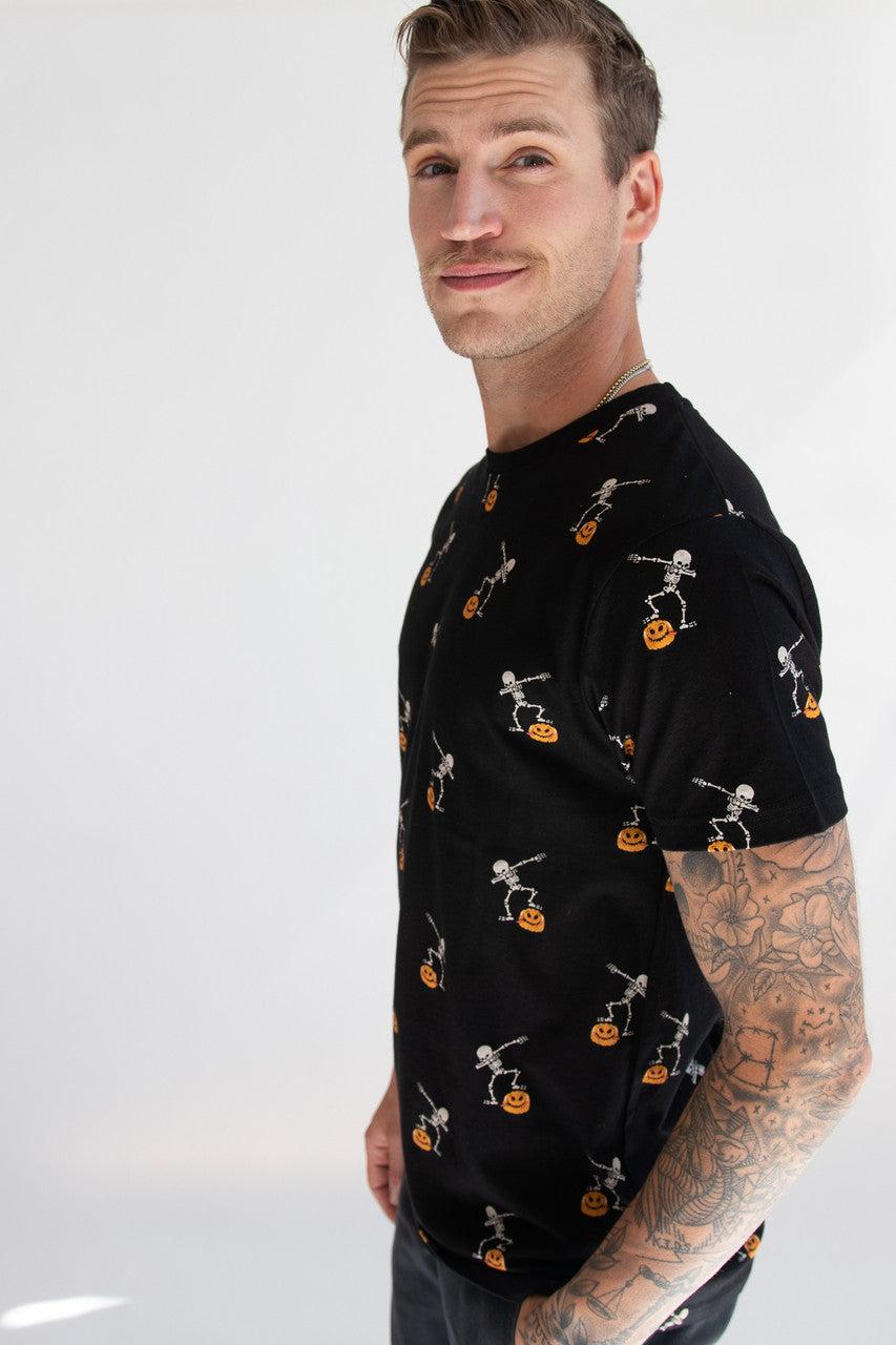 Dancing Skeletons & Pumpkins T-Shirt Product Image