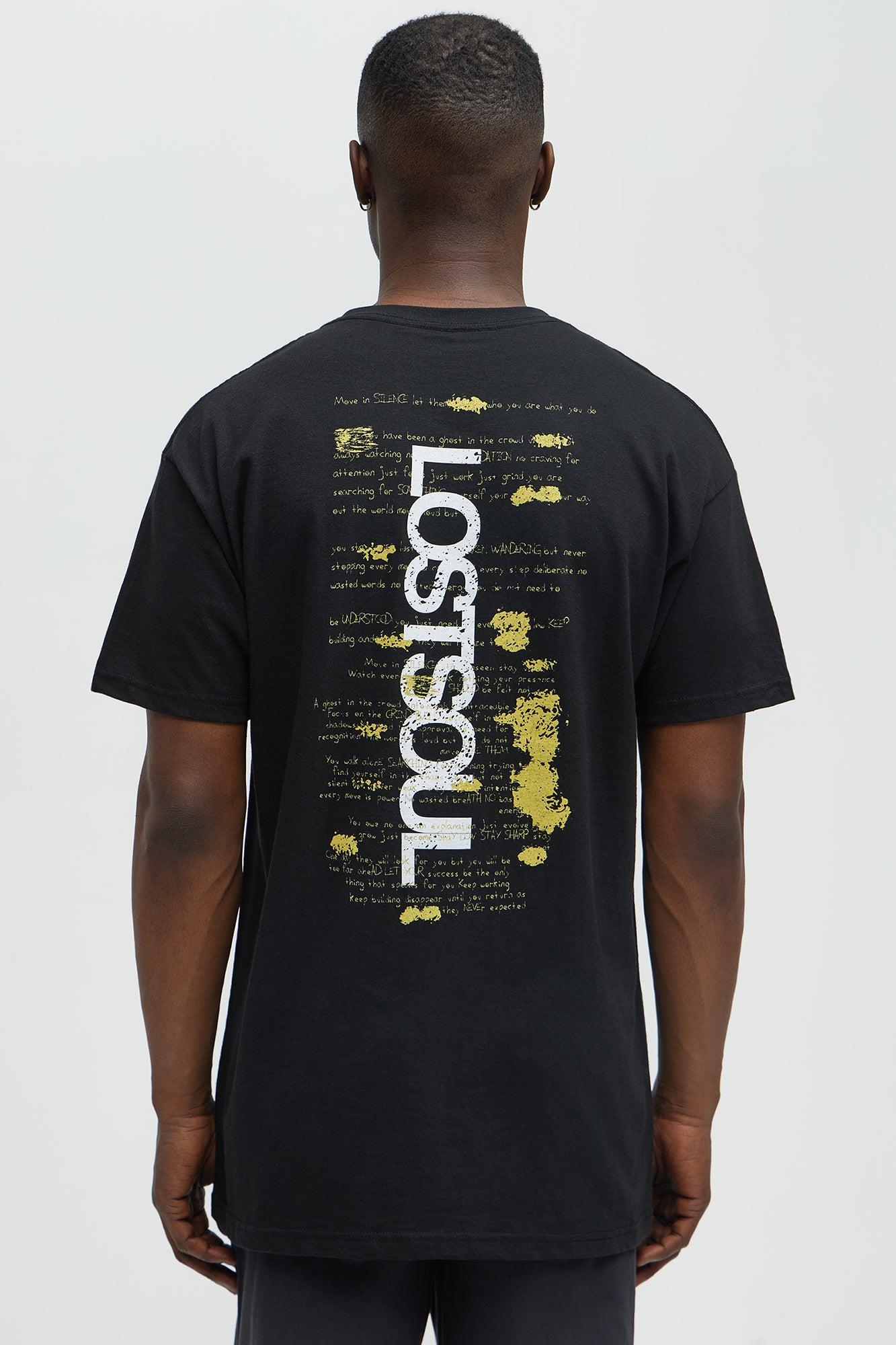 Lost Soul But Not Aimless Short Sleeve Tee - Black Male Product Image
