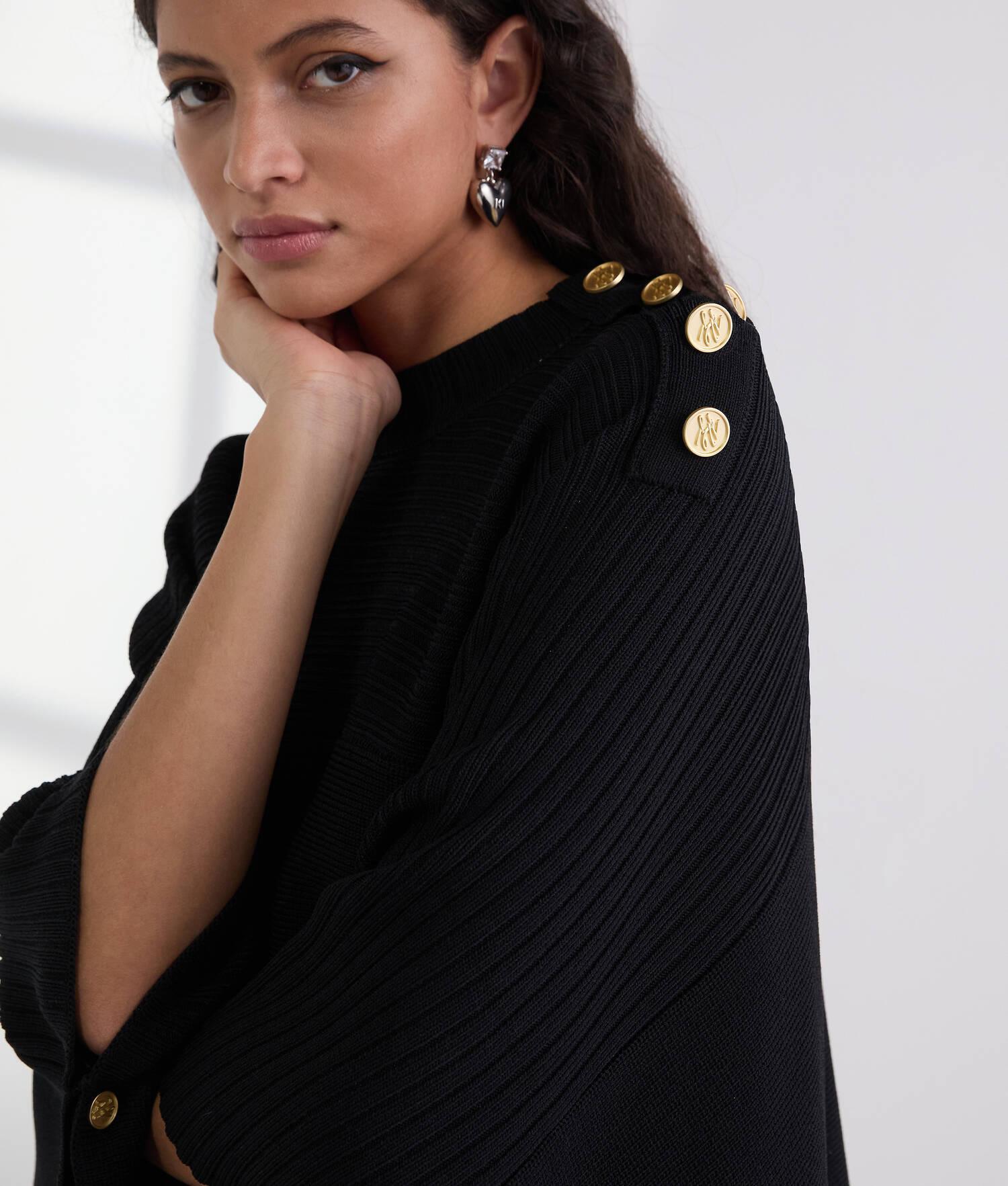 RIB-KNIT PONCHO Product Image