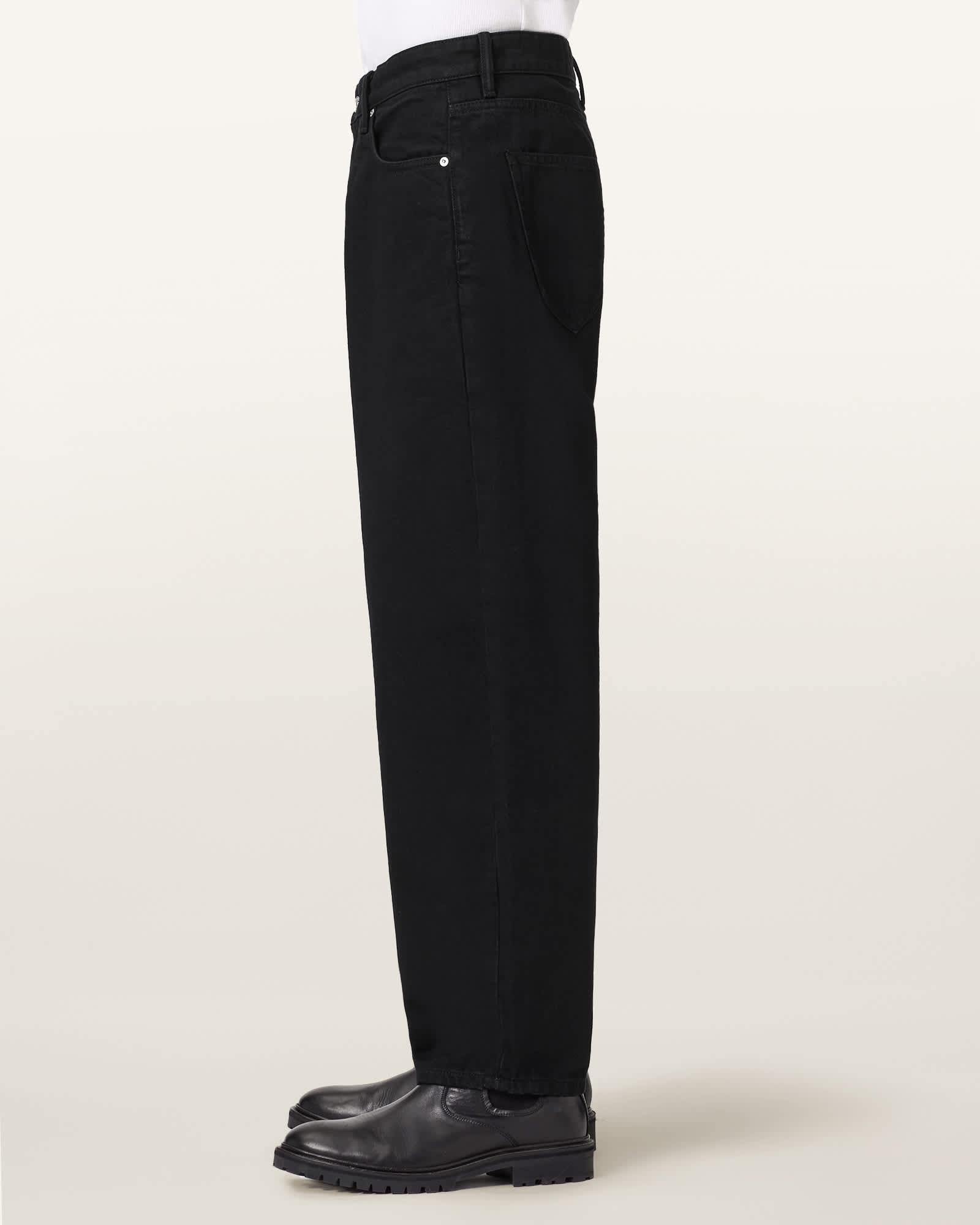 Curve Barrel Leg Denim Jeans Washed Black | ALLSAINTS US Product Image