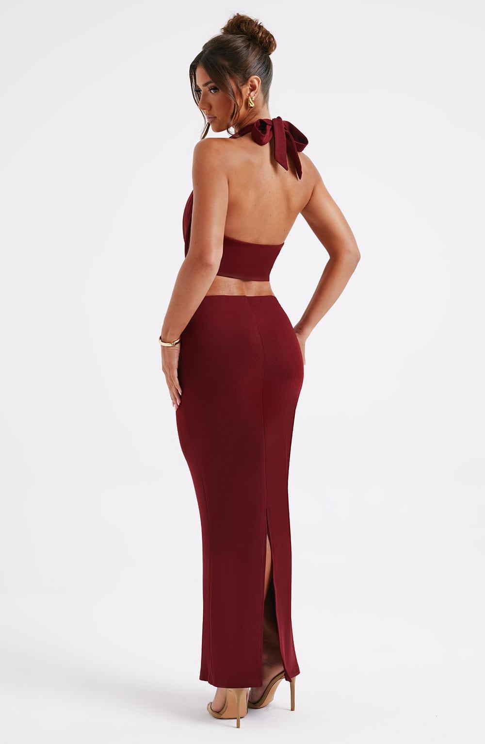 Chrishelle Maxi Skirt - Burgundy Product Image