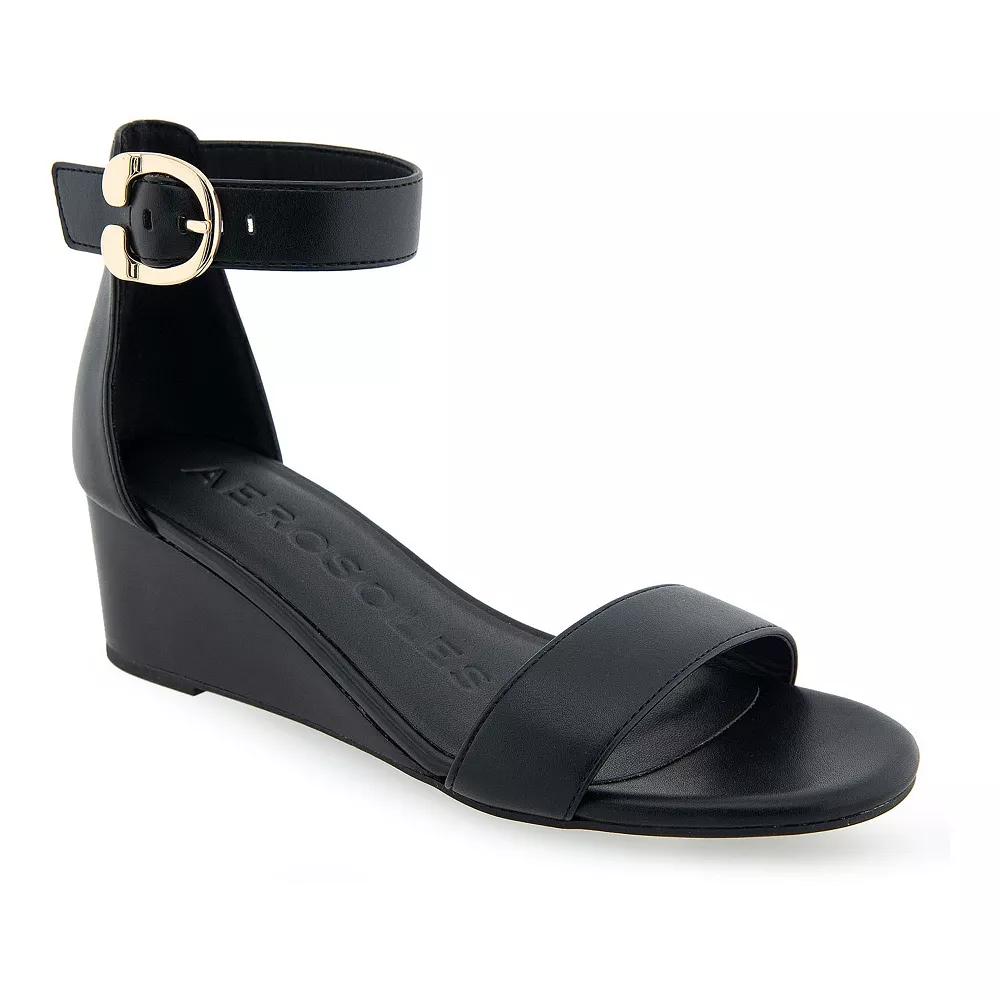 Aerosoles Willis Womens Wedge Dress Sandals Medium Blue Blue Product Image