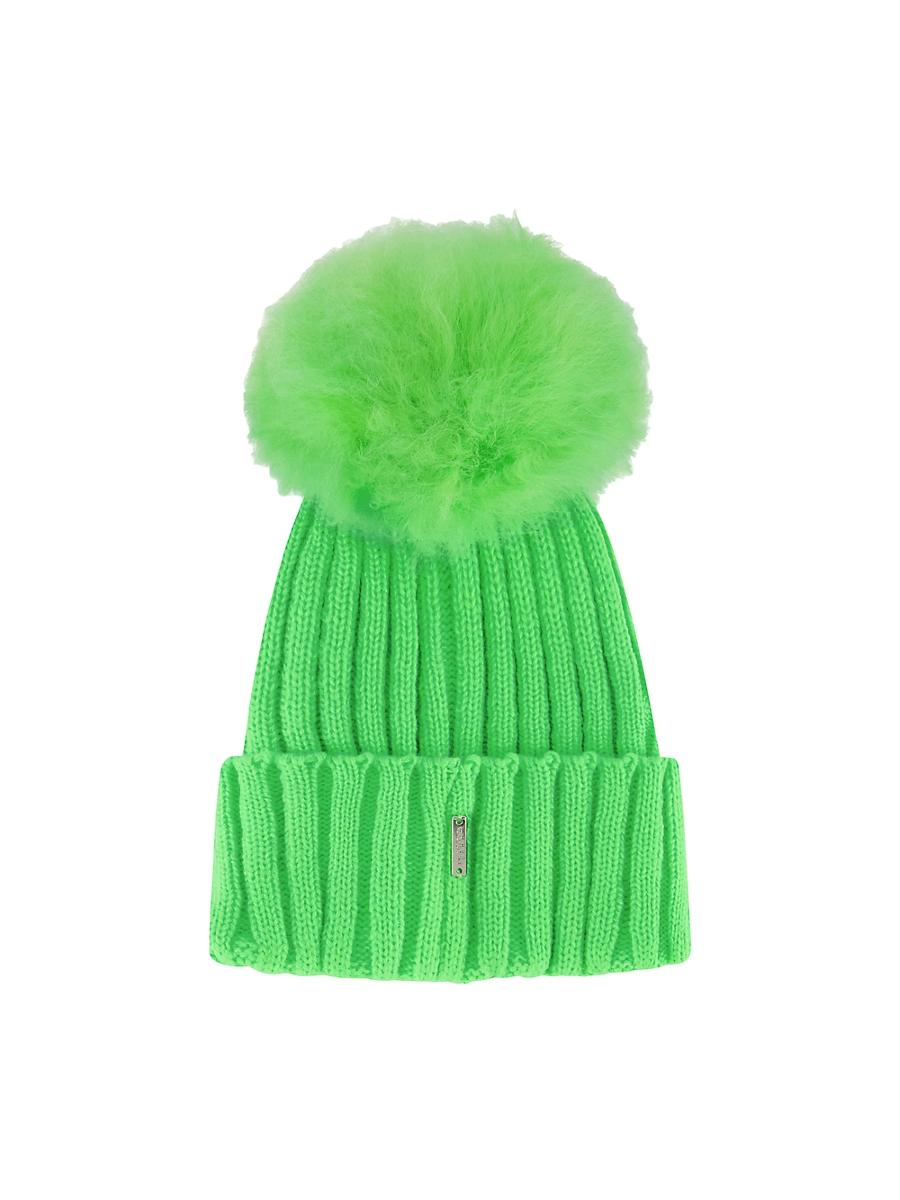 Womens Knit Hat with Toscana Lamb Pompom Product Image