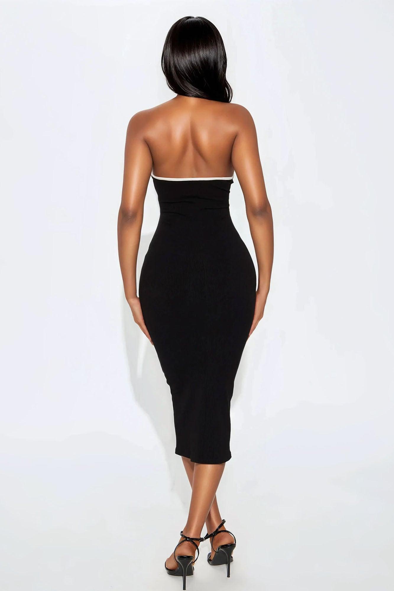 Miami Snatched Midi Dress - Black Female Product Image