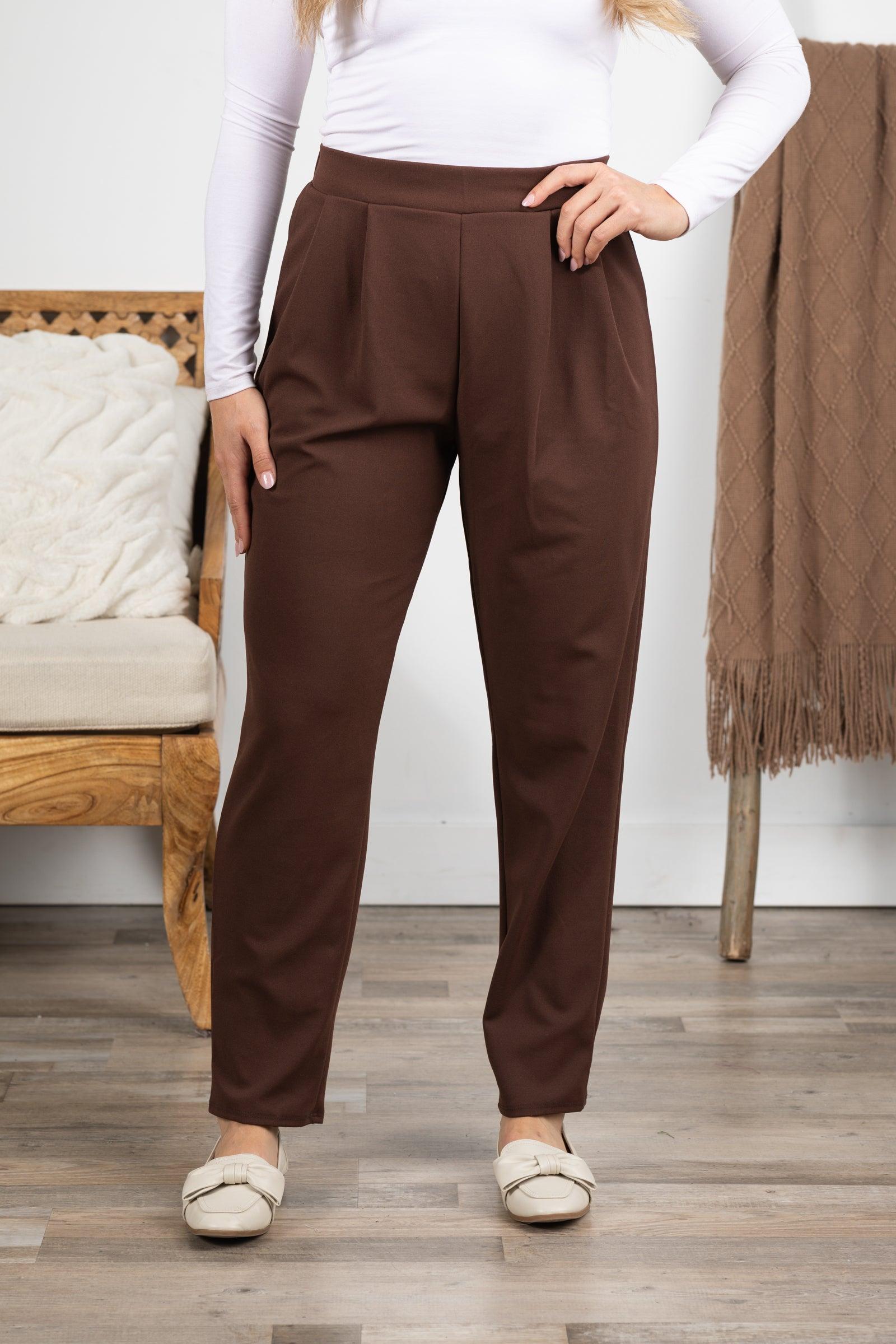 Elastic Waist Techno Crepe Pants Product Image