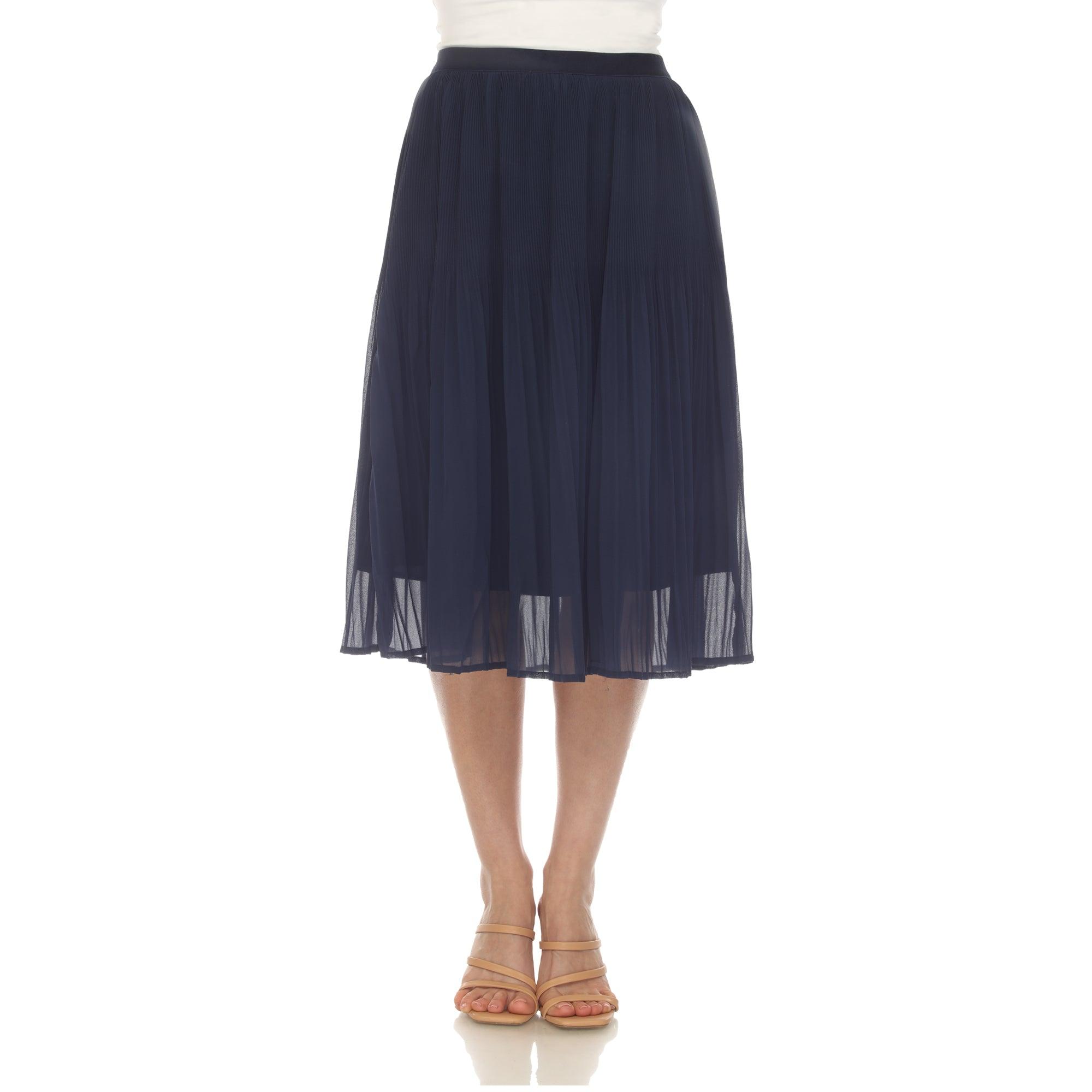 Women's Chiffon Pleated Midi Skirt Female Product Image