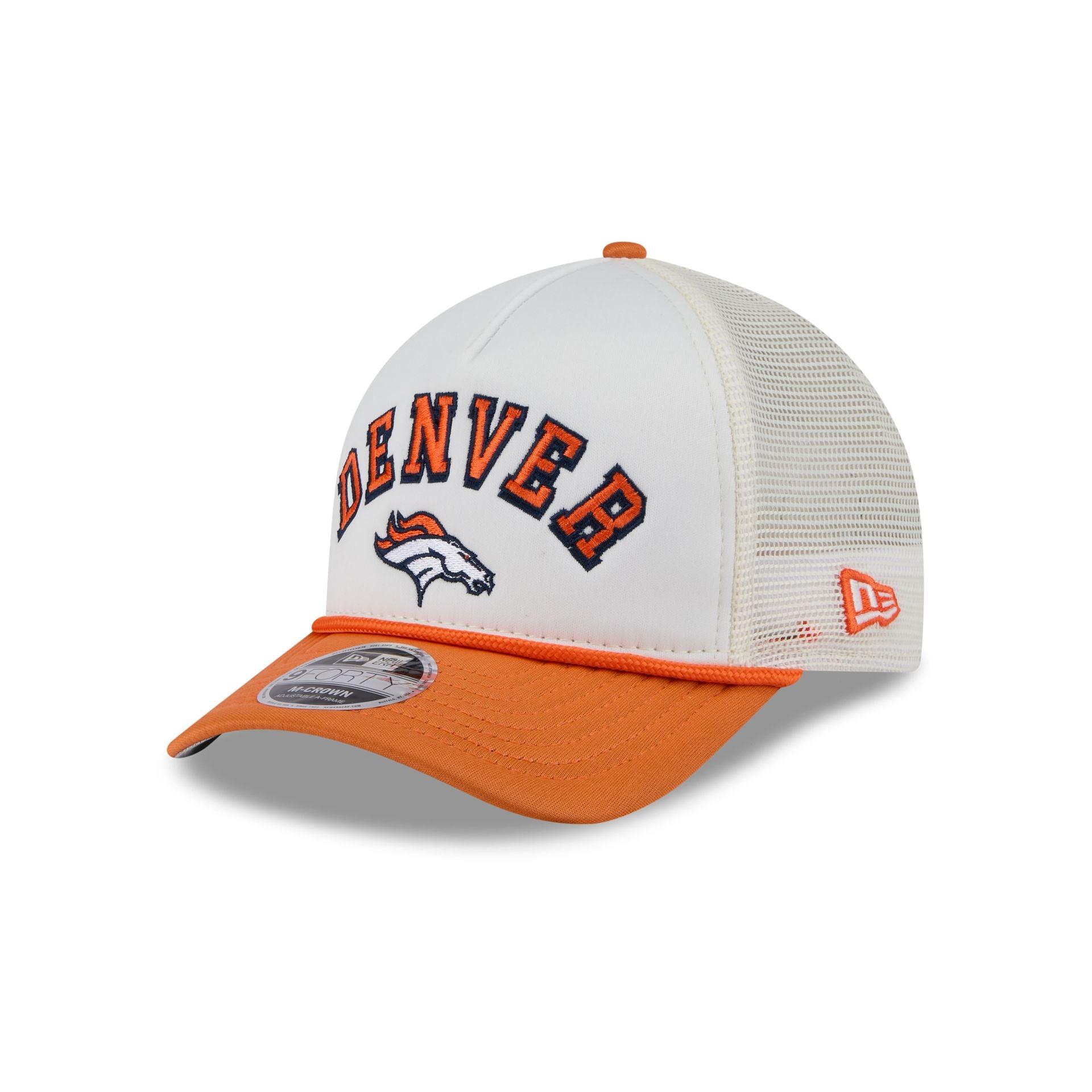 Denver Broncos Chrome Arch 9FORTY M-Crown A-Frame Trucker Hat Male Product Image