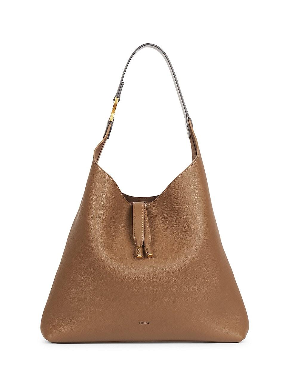 Marcie Hobo Bag in Grained Leather Product Image