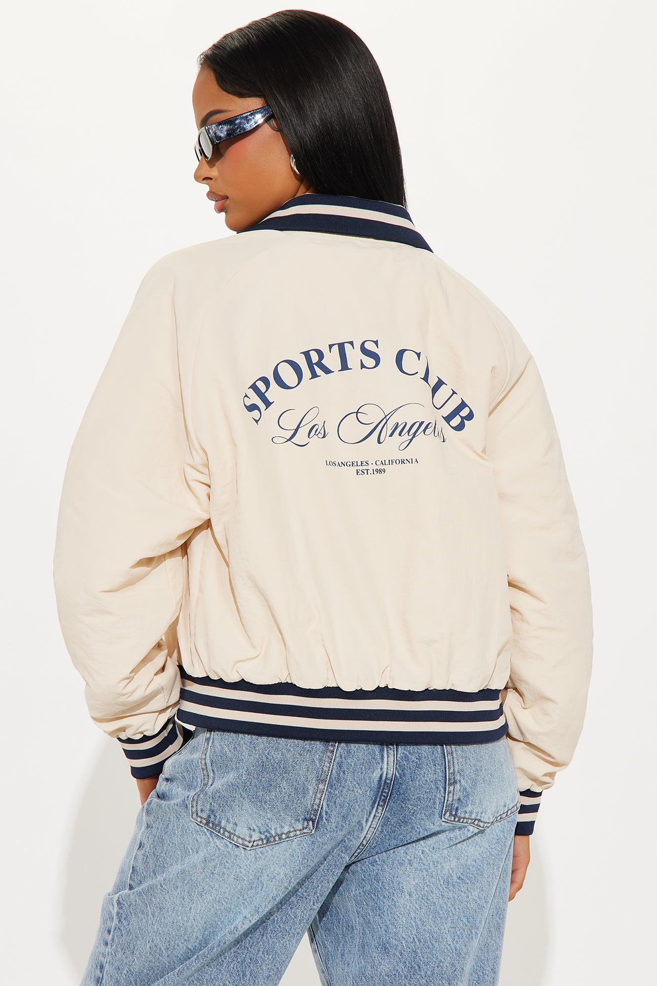 Los Angeles Sports Club Varsity Jacket - Cream Female Product Image