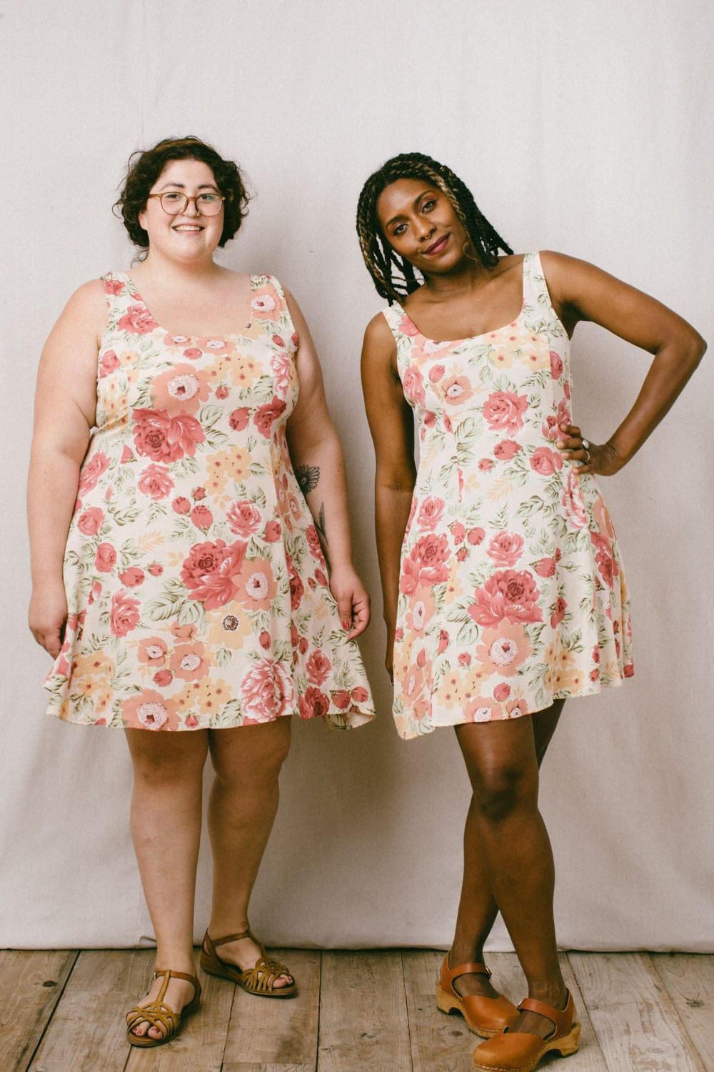 Delana Dress in Peach Floral Product Image