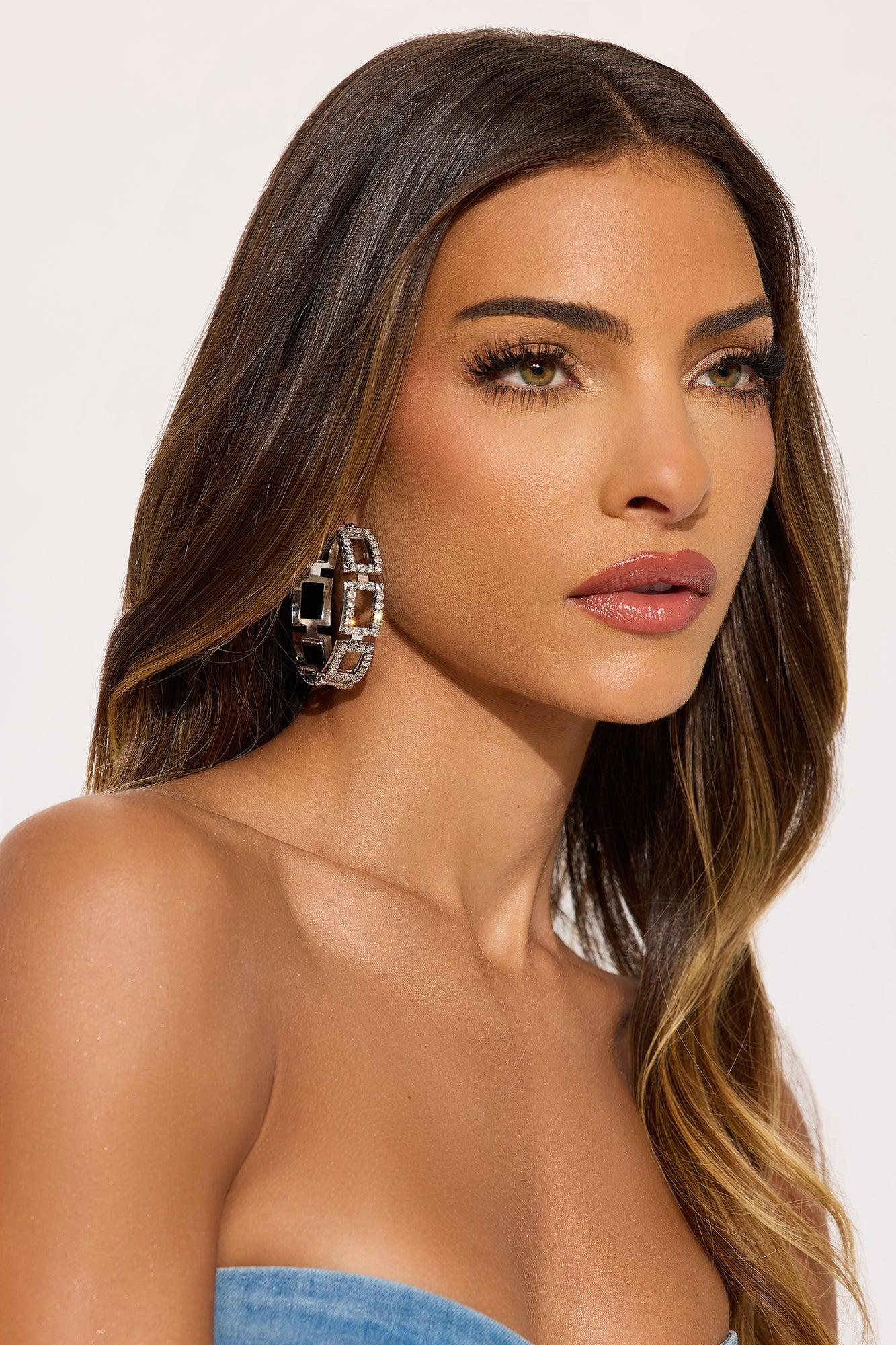 Alix Hoop Earrings - Silver Product Image