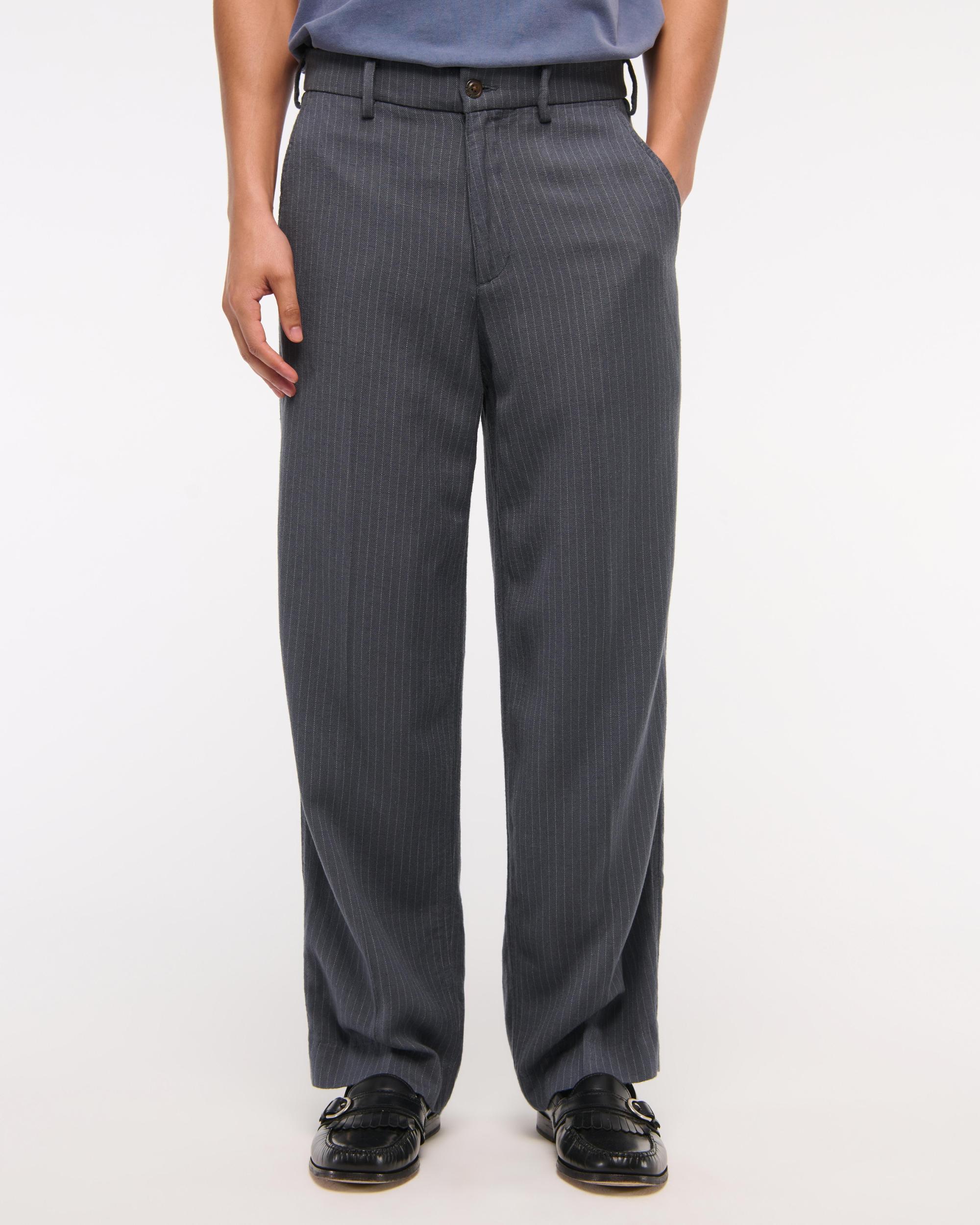 Baggy Tailored Linen-Blend Trouser Product Image