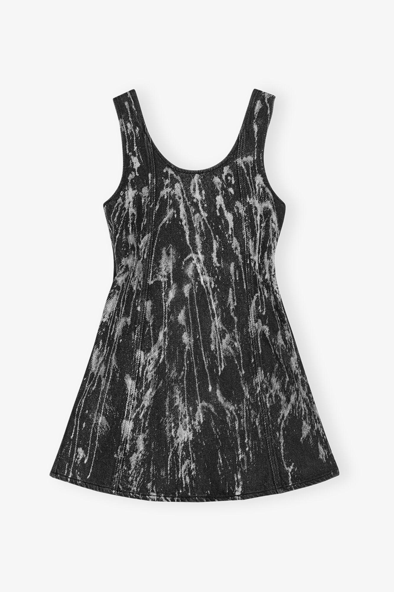 Black Denim Mini Dress Product Image