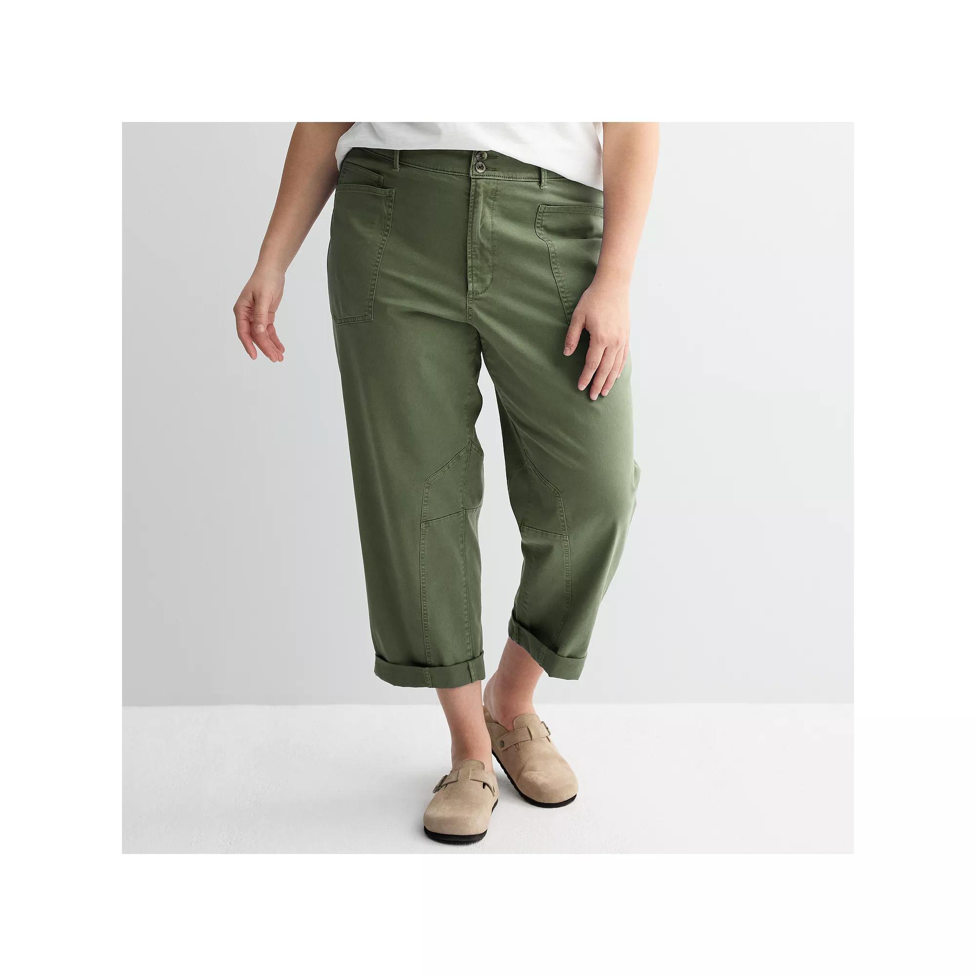 Plus Size Sonoma Goods For Life® Fashion Ankle Utility Pants, Women's, Size: 22 W, Carey Green Product Image