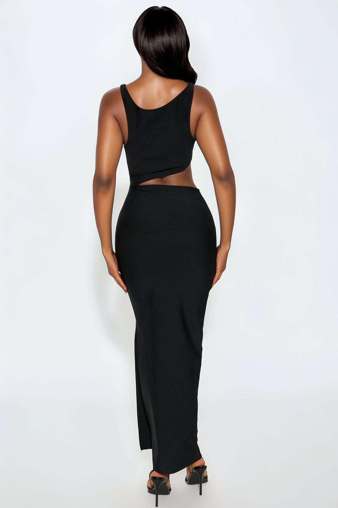 Gabrielle Cut Out Bandage Maxi Dress - Black Female Product Image