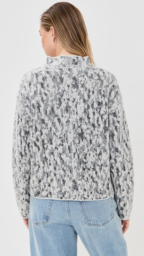 Vince Abstract Onyx Jacquard Mock Neck | Shopbop Product Image