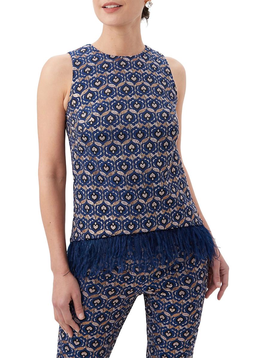 Womens Ena Jacquard Fringe Top Product Image