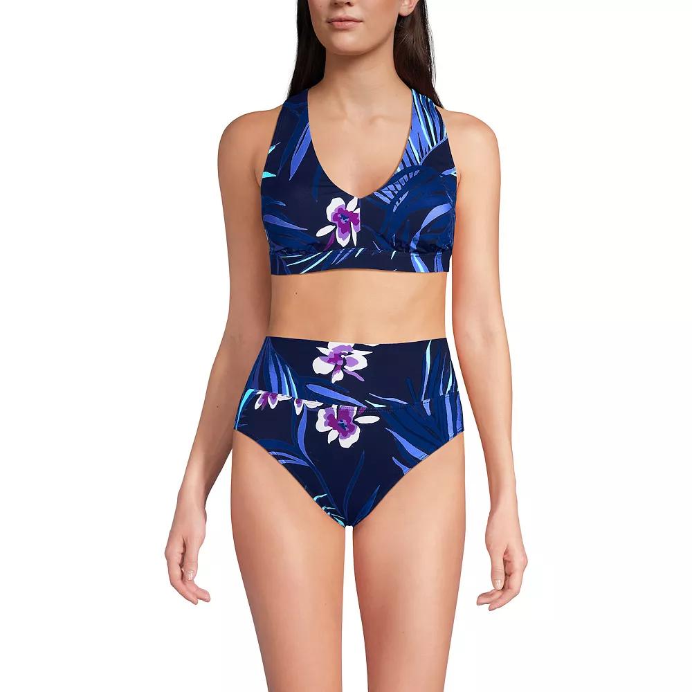 Women's Lands' End V-Neck Tankini & High Waisted Bottom 2-pc. Swimsuit Set,  Product Image