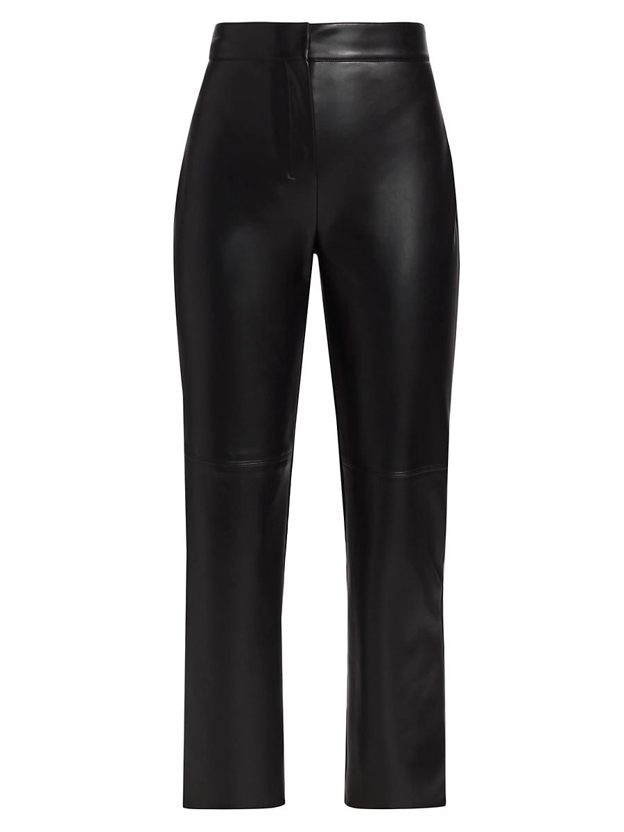 Womens Edgard Faux Leather Crop Pants Product Image