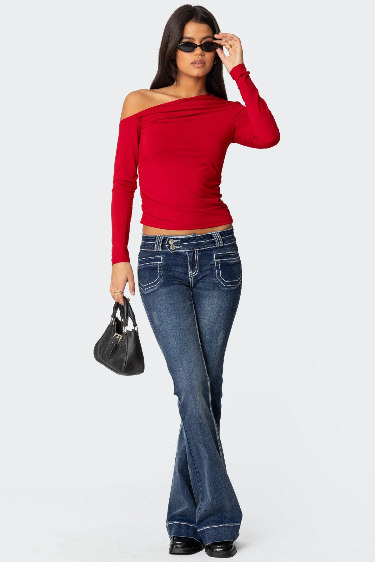 Ronnie Asymmetric Long Sleeve Top Product Image