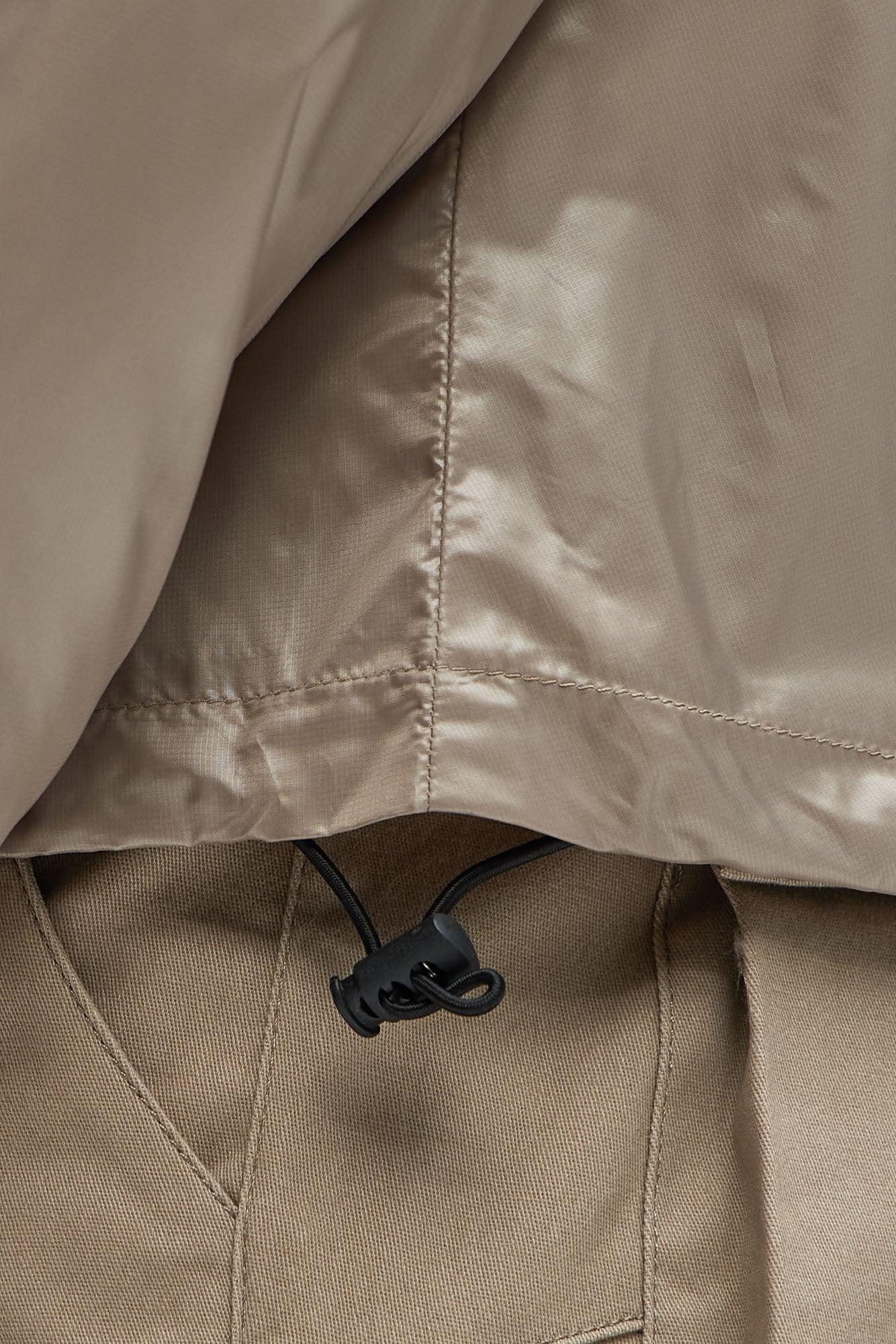Winston Zip-Up Nylon Jacket - Khaki Product Image