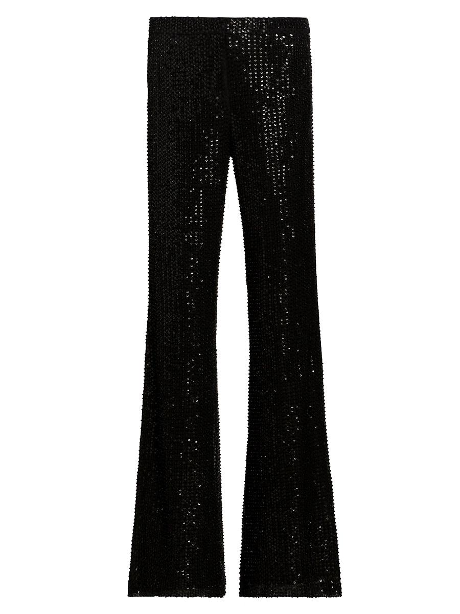 Womens Olivian Sequined Straight-Leg Pants Product Image