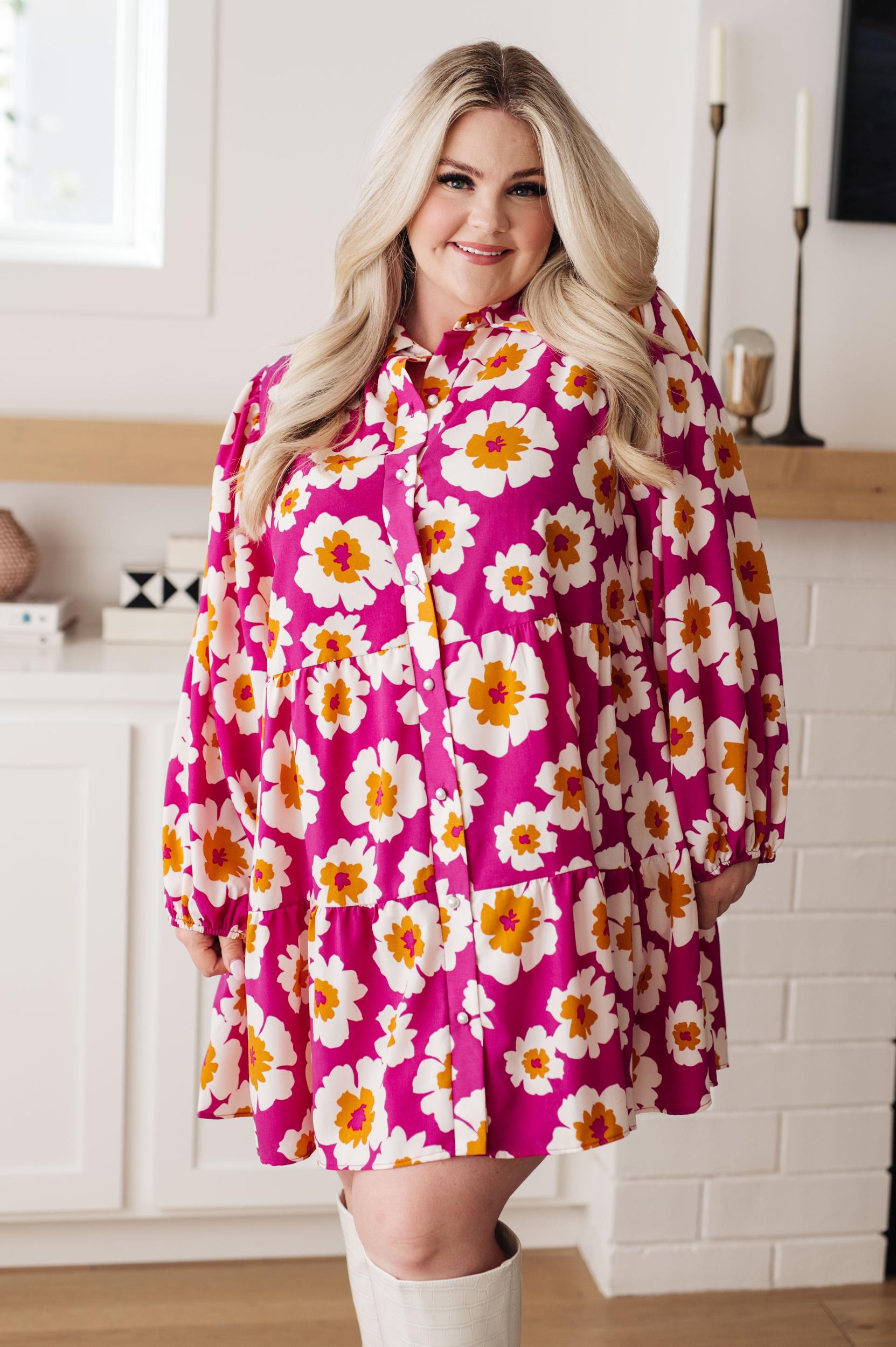 Magnificently Mod Floral Shirt Dress (Online Exclusive) Product Image