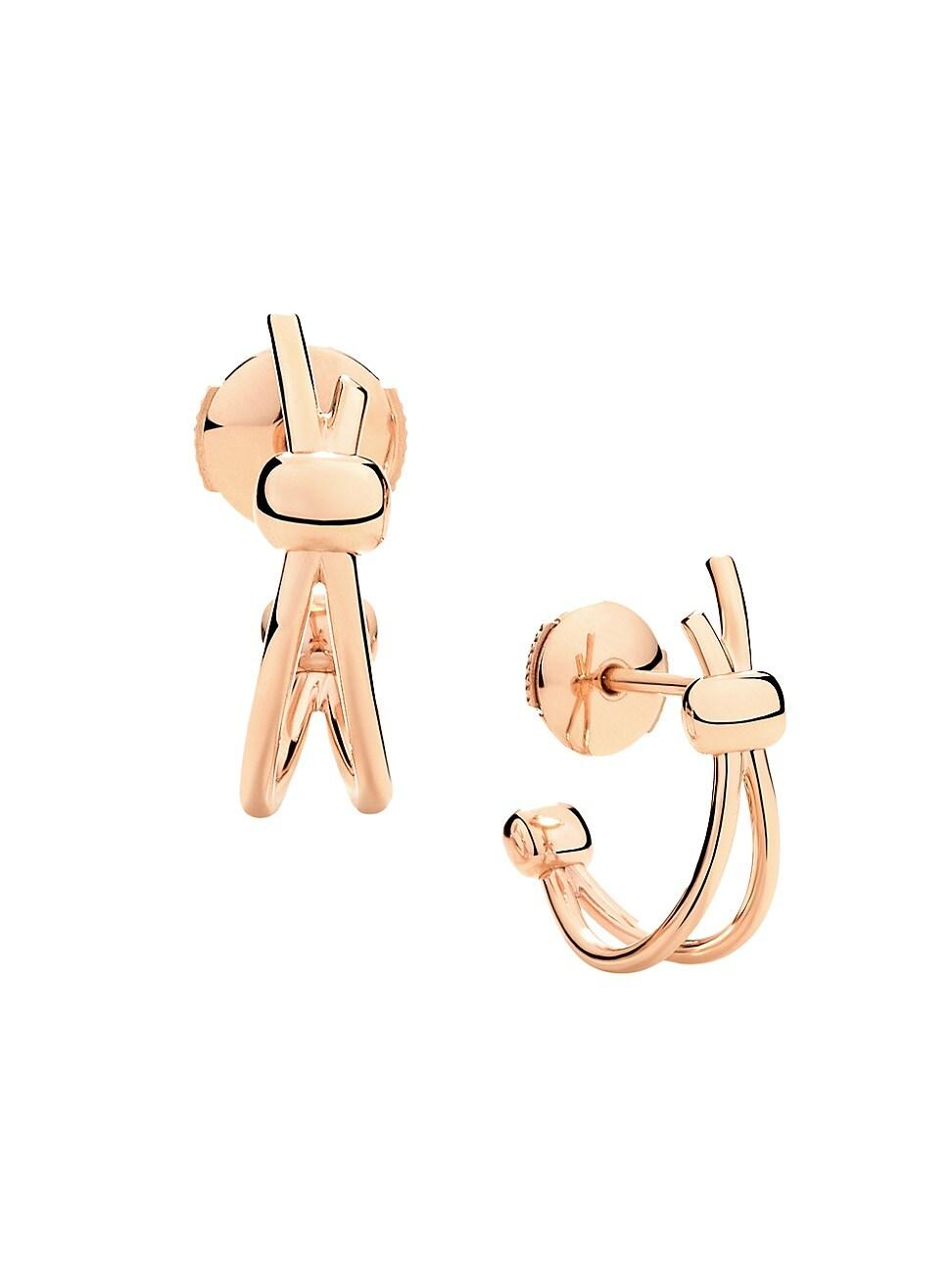 Womens Together 18K Rose Gold Hoop Earrings Product Image
