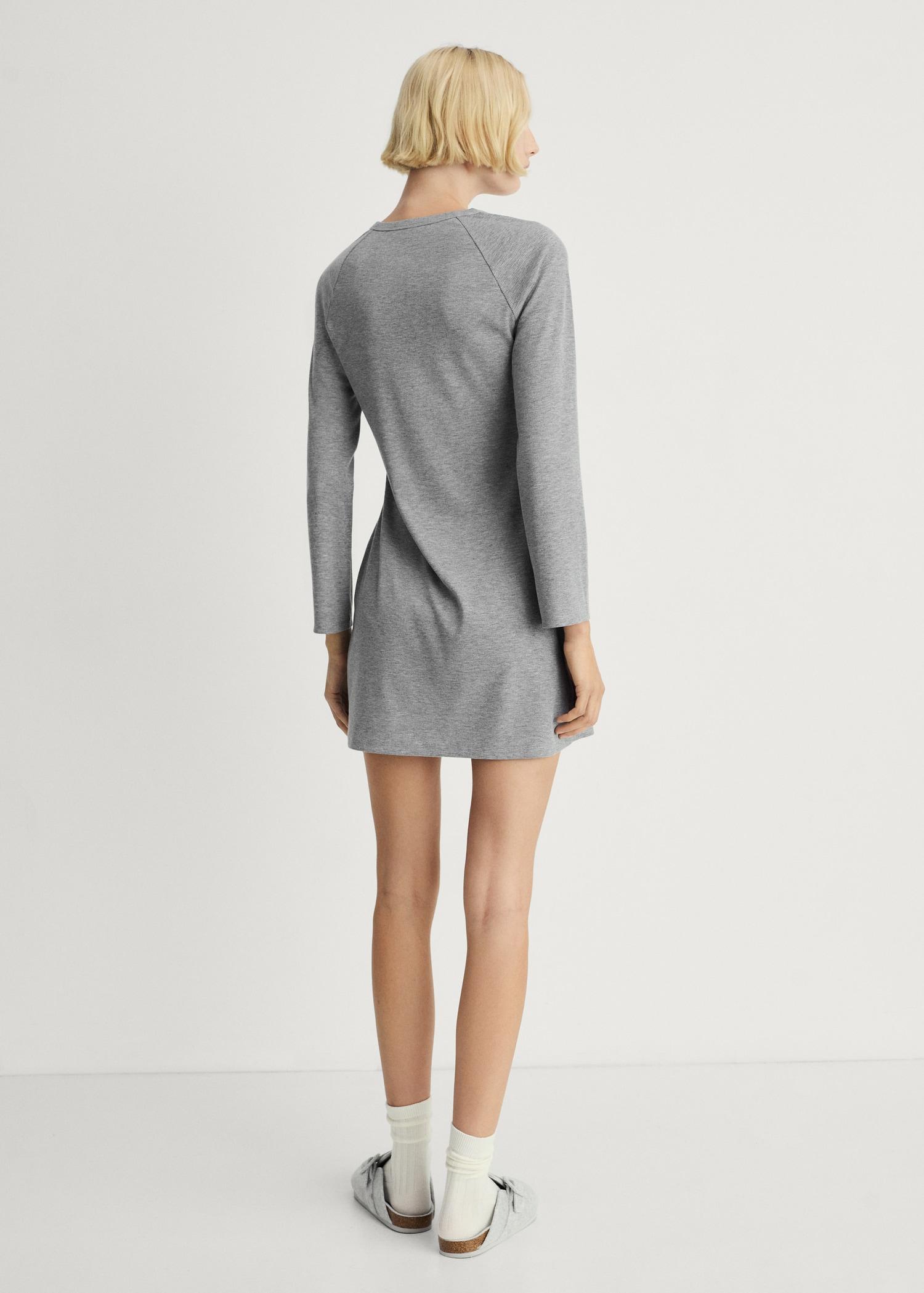 Rib-knit nightgown - Women | MANGO USA Product Image